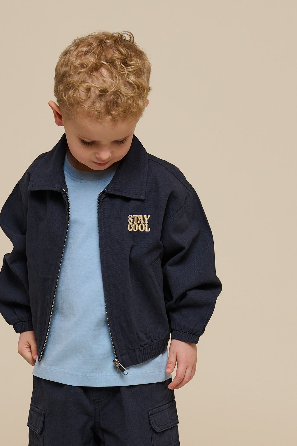 Canvas bomberjakke - Kids - Navy | 101138 Isack