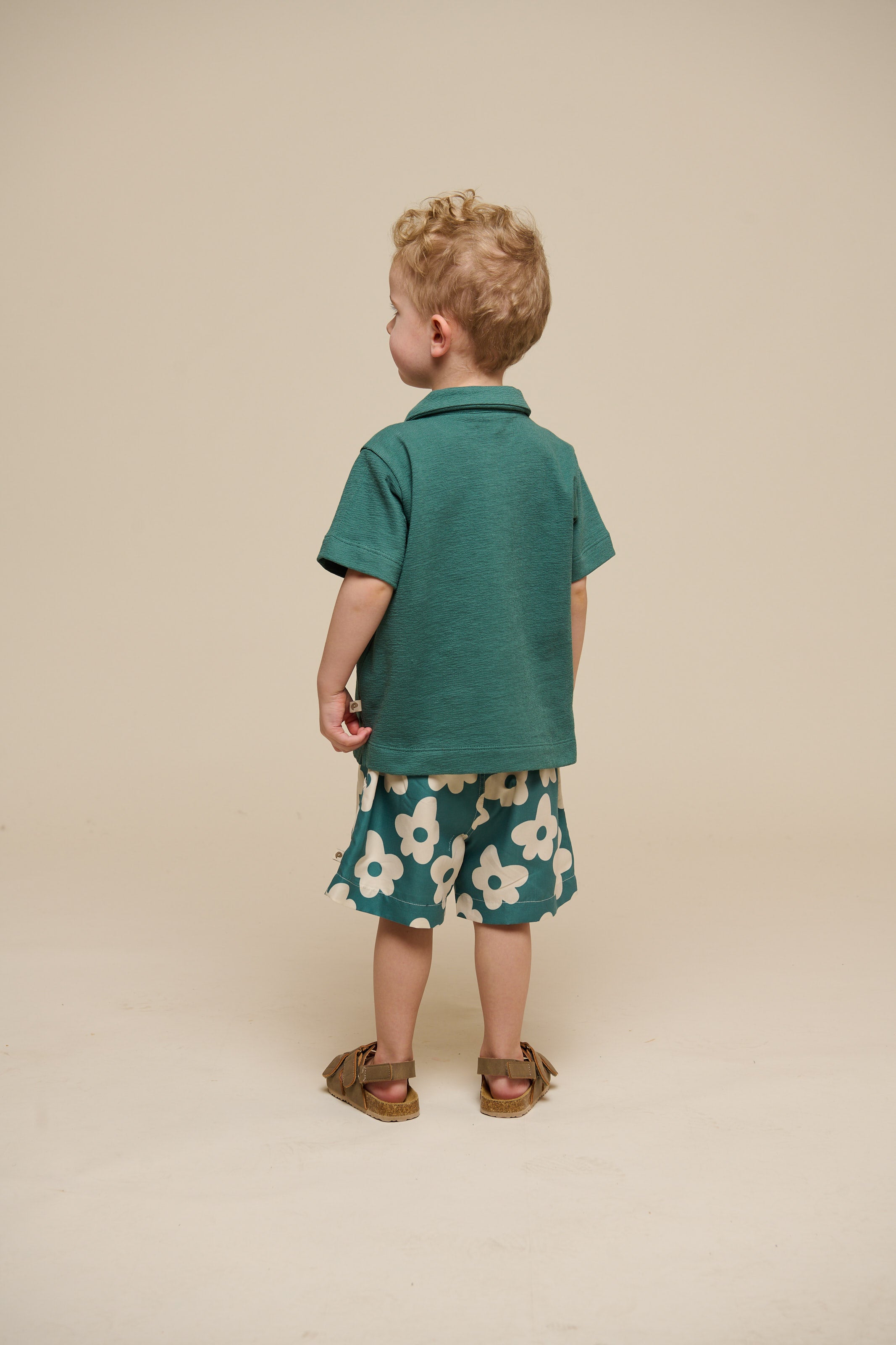 Polo T-shirt i jersey med struktur - Kids - Tropical Green | 101215 Sonny