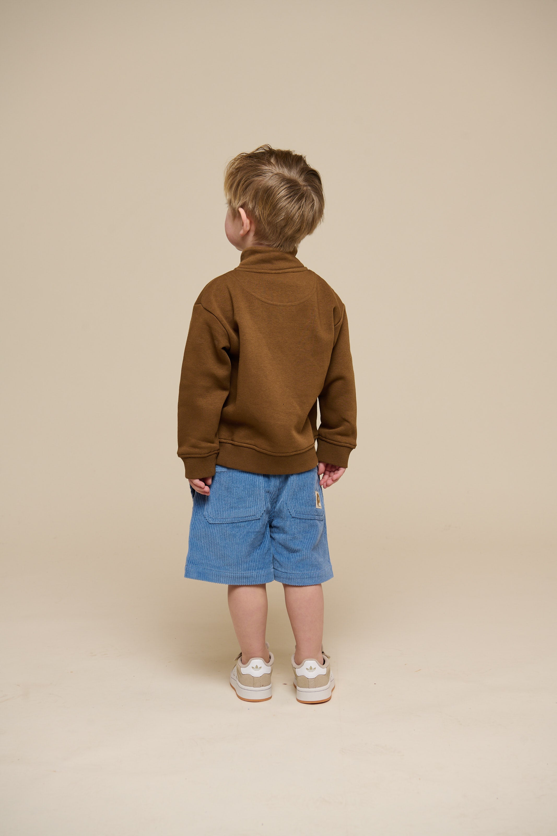 Sweatshirt med kort lynlås - Kids - Coffee | 100808 Tristan