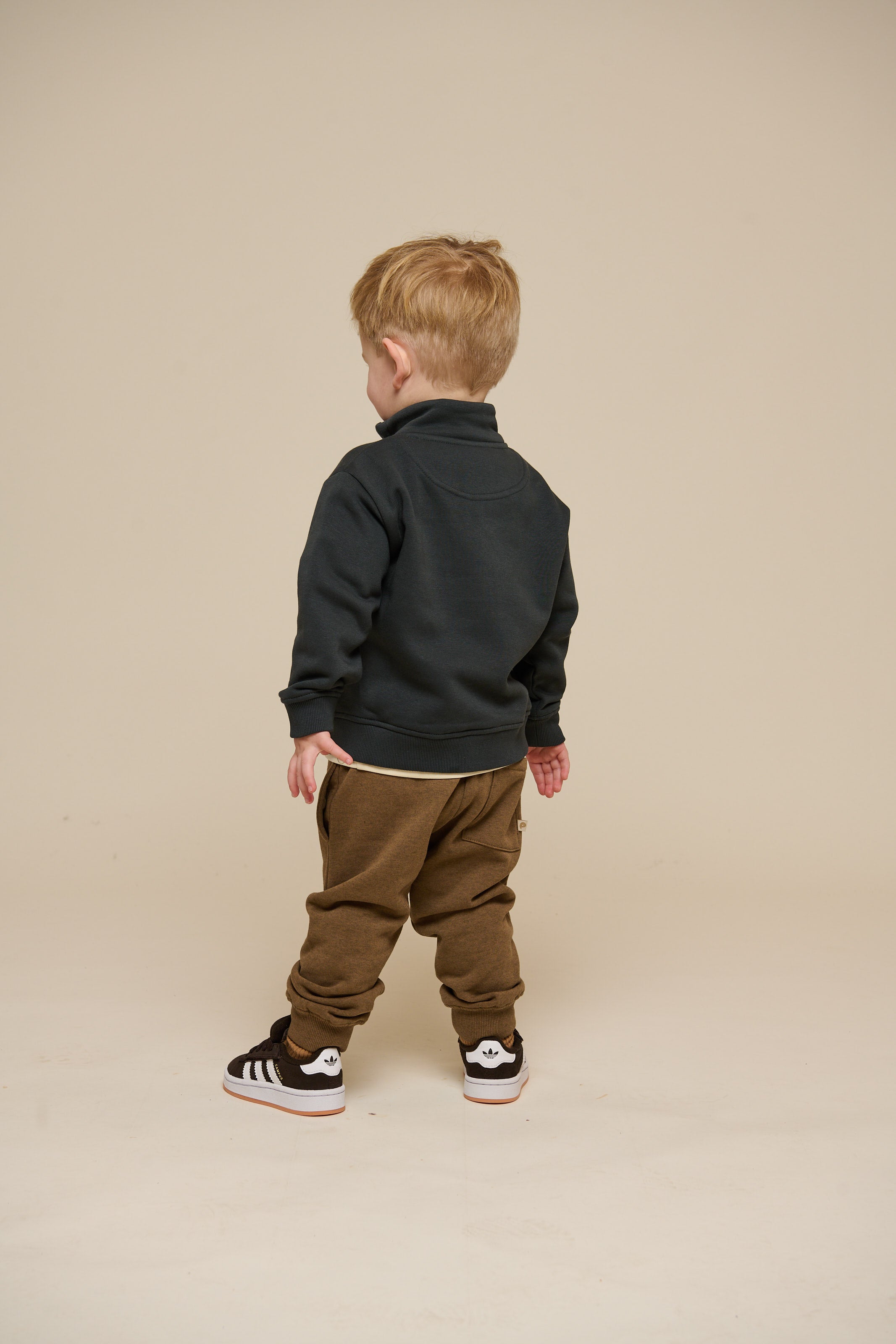 Sweatshirt med kort lynlås - Kids - Forest Green | 100810 Tristan