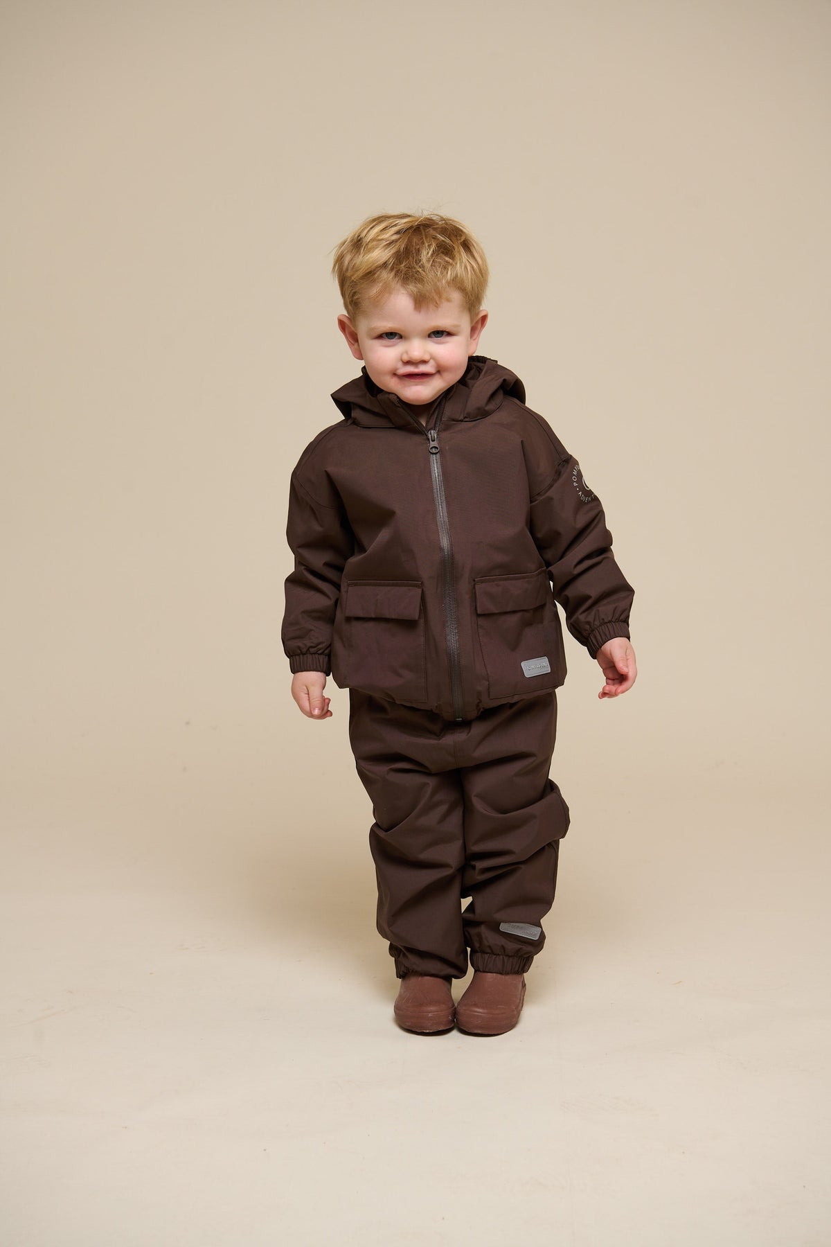 Skaljakke med påsyet lomme - Kids - Chocolate | 100499 Luke
