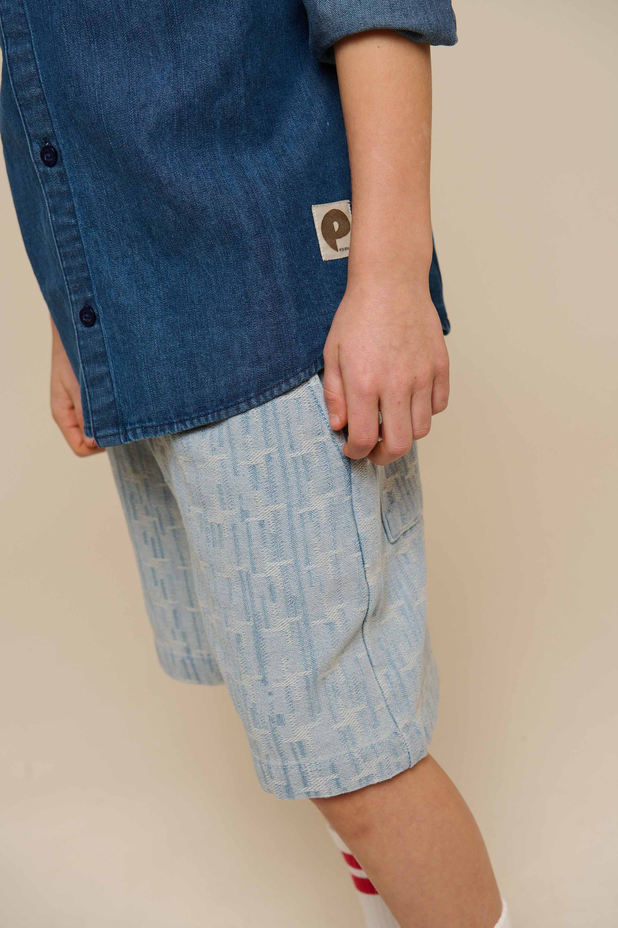 Denimskjorte- Kids - Mørkeblå Denim | 100176 Delhi