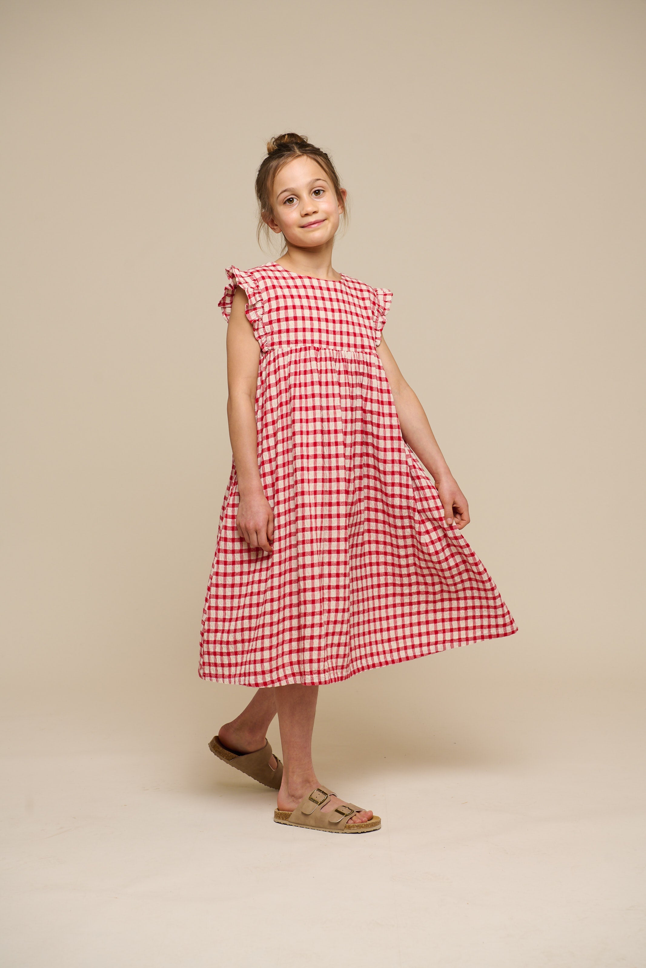 Ternet bomuldskjole - Tween - Cherry Red | 100905 Bonnie