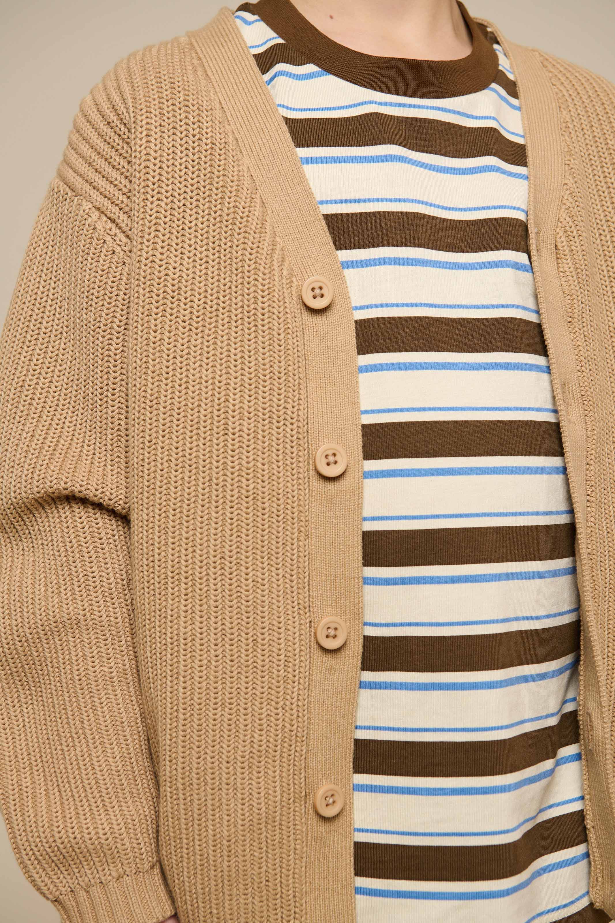 Cardigan i patentstrik - Tween - Beige | 101246 Clark