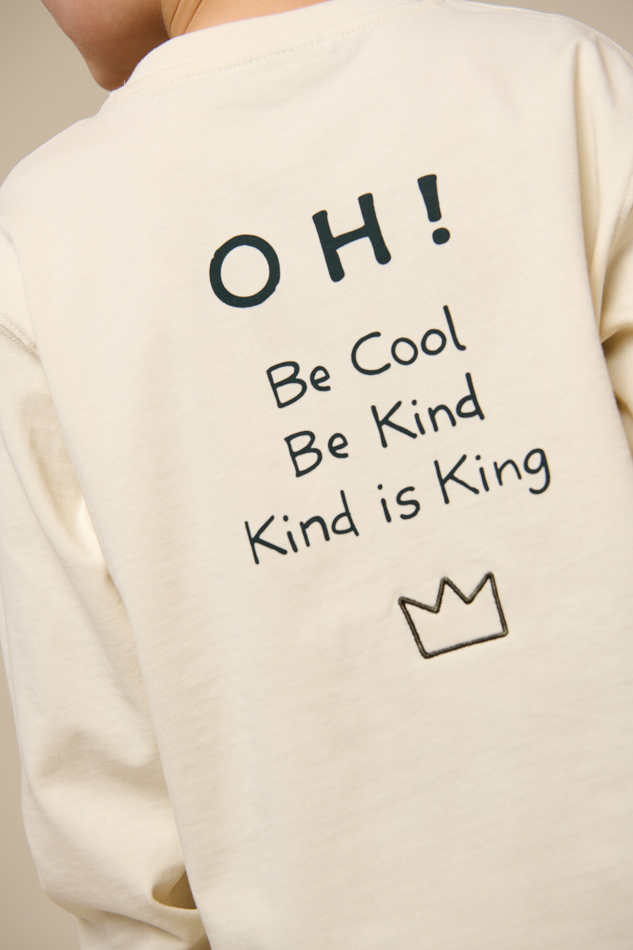 Oversize langærmet T-shirt - Tween - Off White | 100853 August