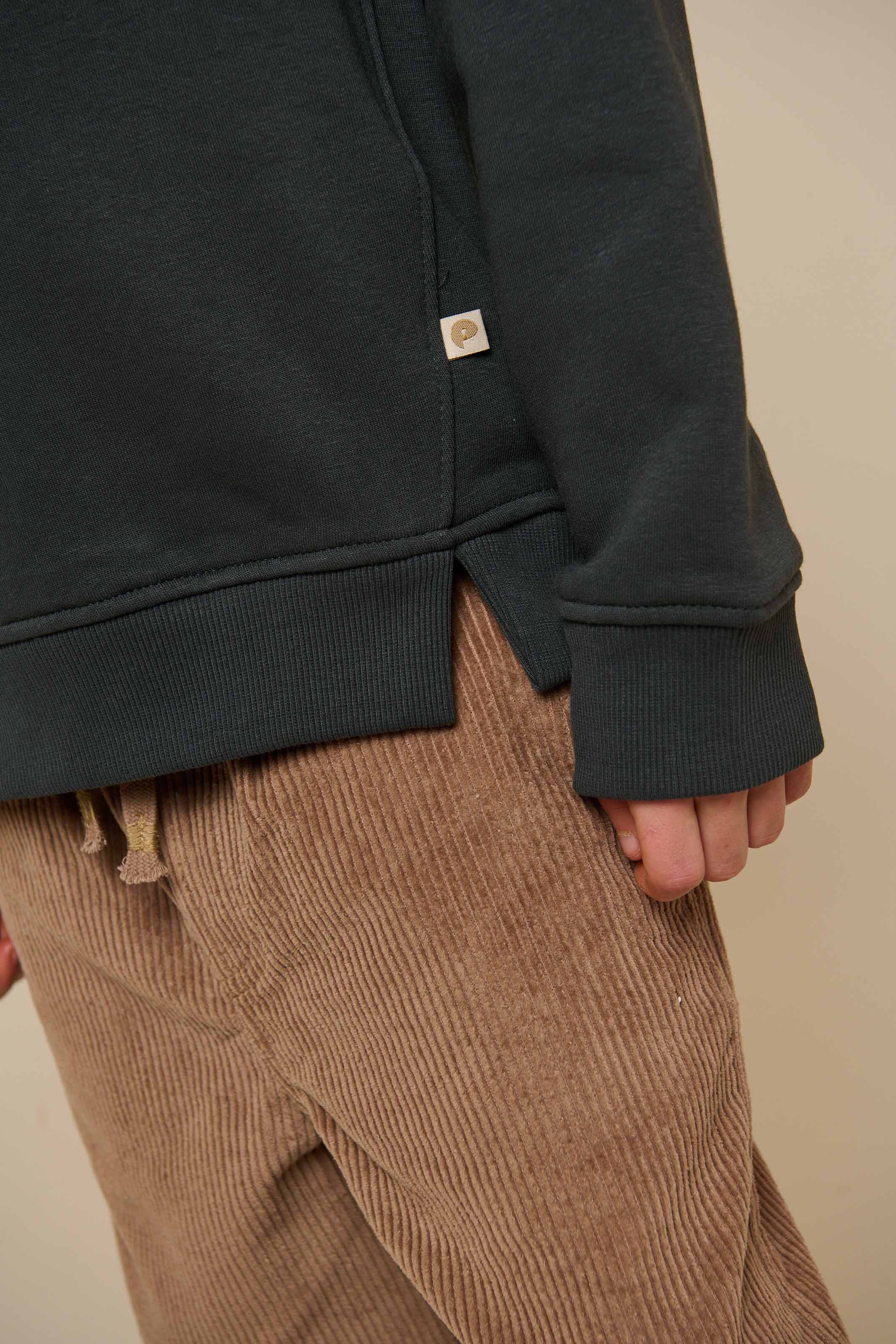 Sweatshirt med kort lynlås - Tween - Forest Green | 100811 Tristan