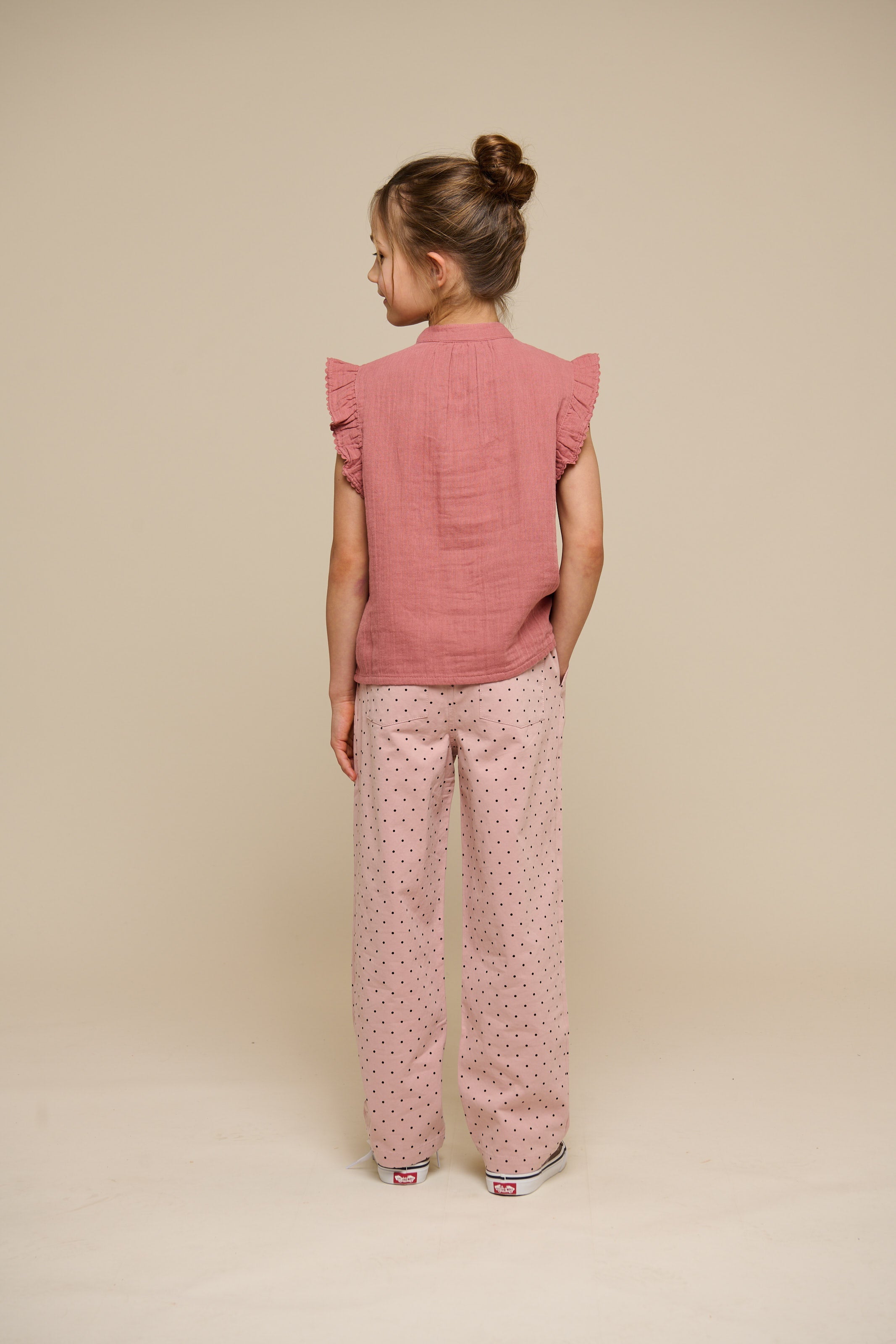 Twill-Bukser med prikker - Tween - Rose | 100613 Iris