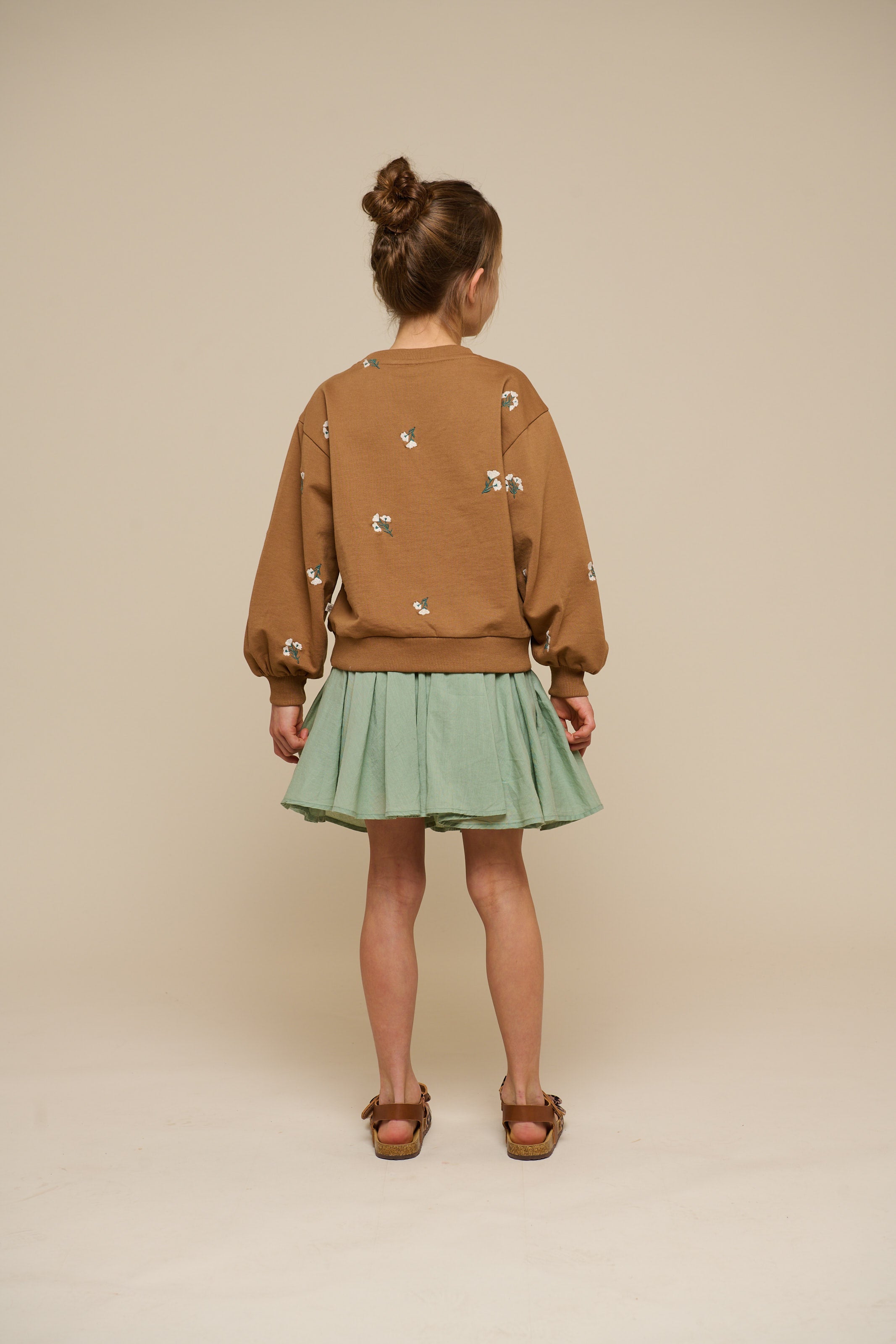 Broderet crewneck sweatshirt - Tween - Coconut | 101214 Kimber