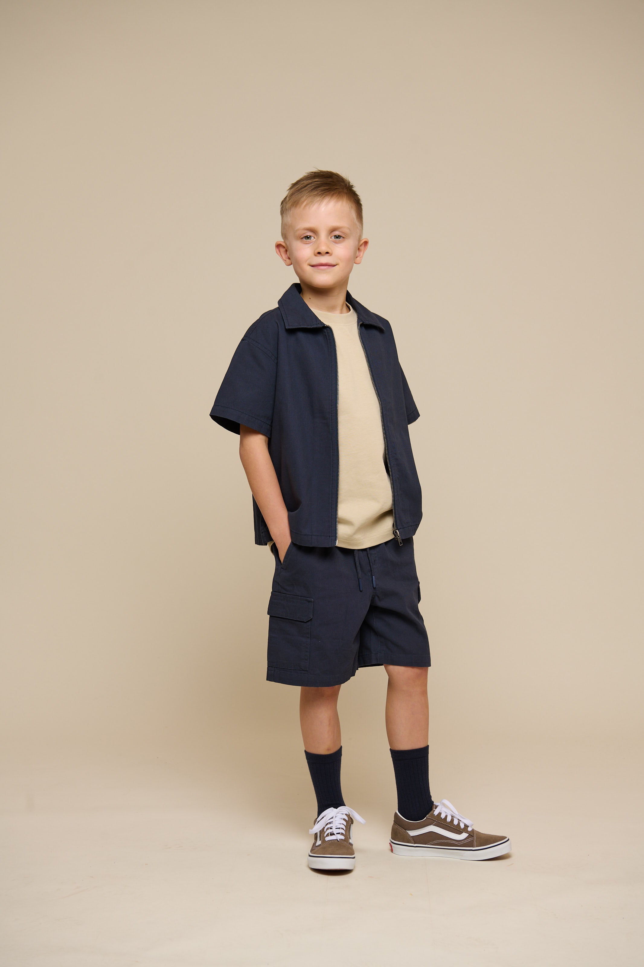 Canvas cargo-shorts - Tween - Navy | 101123 Isack