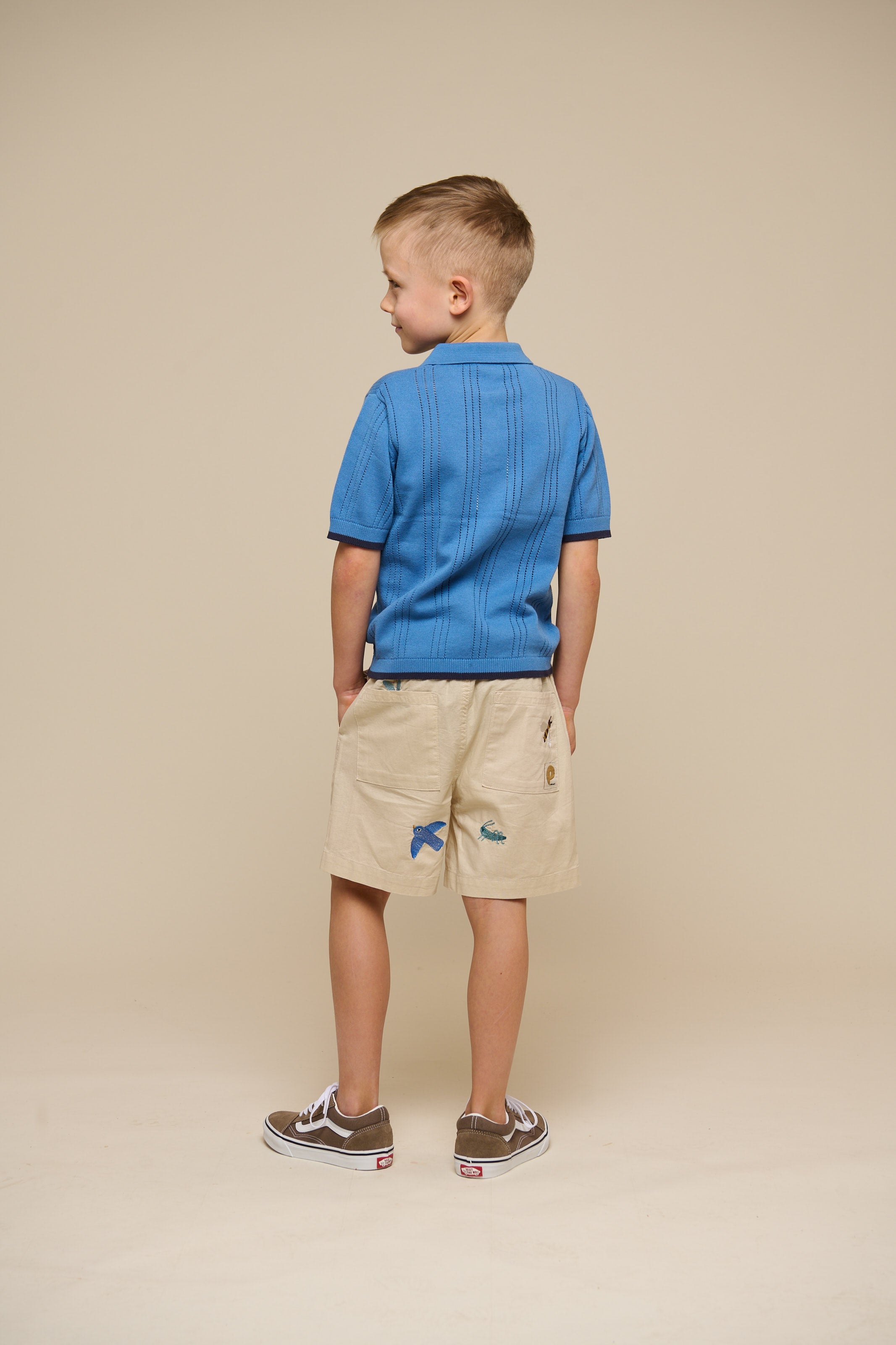 Strikket polo - Tween - Dusty Blue | 101244 Dylan