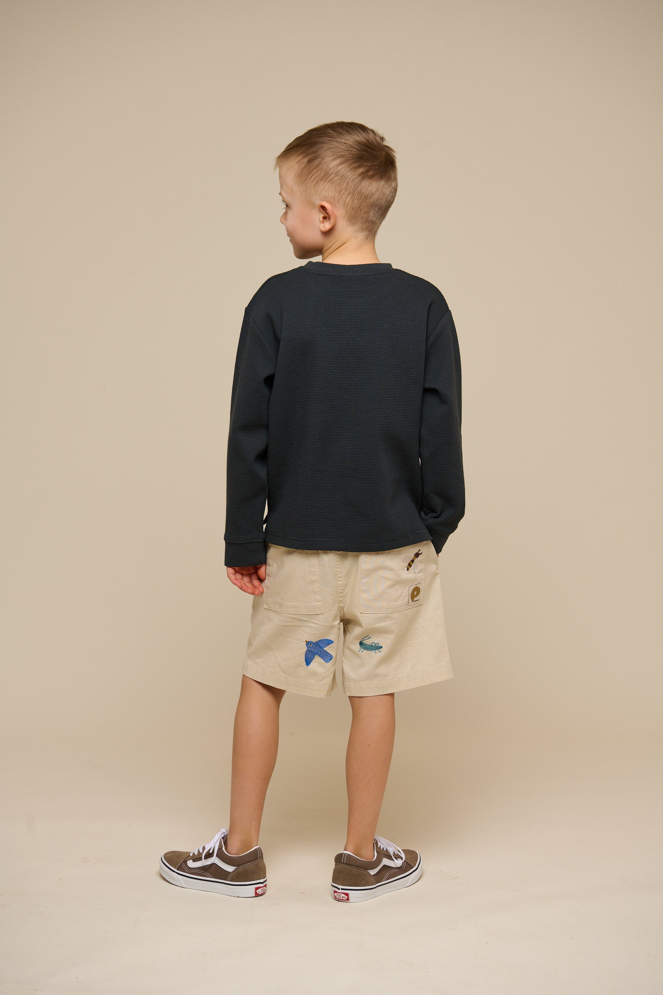 Langærmet T-shirt med struktur - Tween - Forest Green | 100708 Malthe