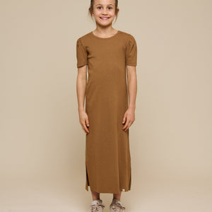 Lang T-shirt-kjole i modalrib - Tween - Coconut | 101294 Lottie