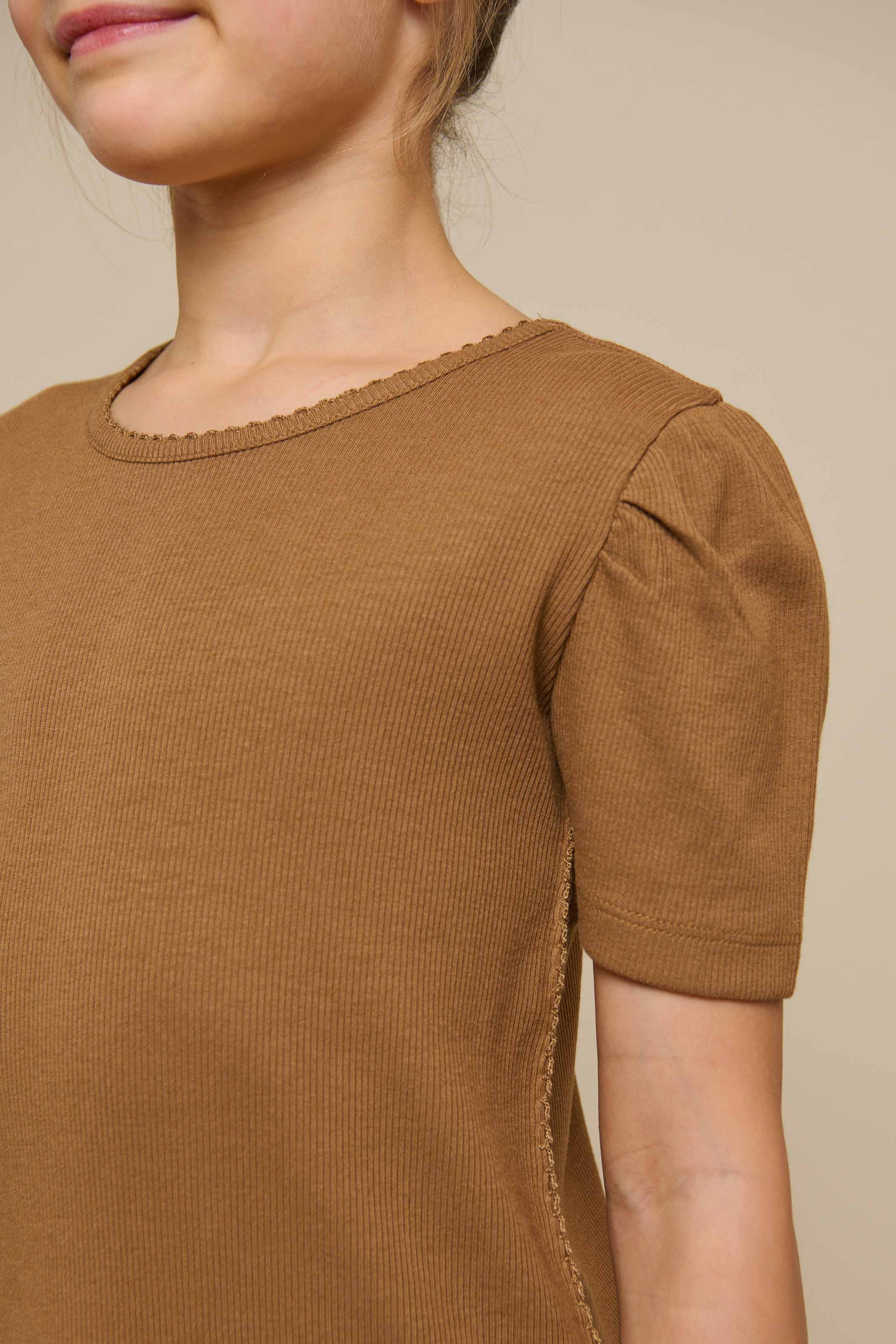 Lang T-shirt-kjole i modalrib - Tween - Coconut | 101294 Lottie