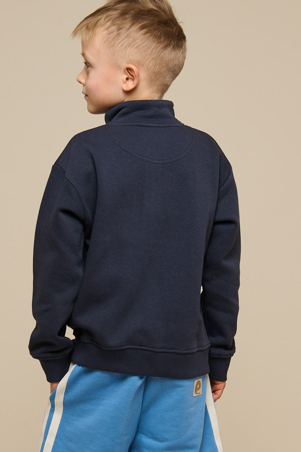 Sweatshirt med kort lynlås - Tween - Navy | 100807 Tristan