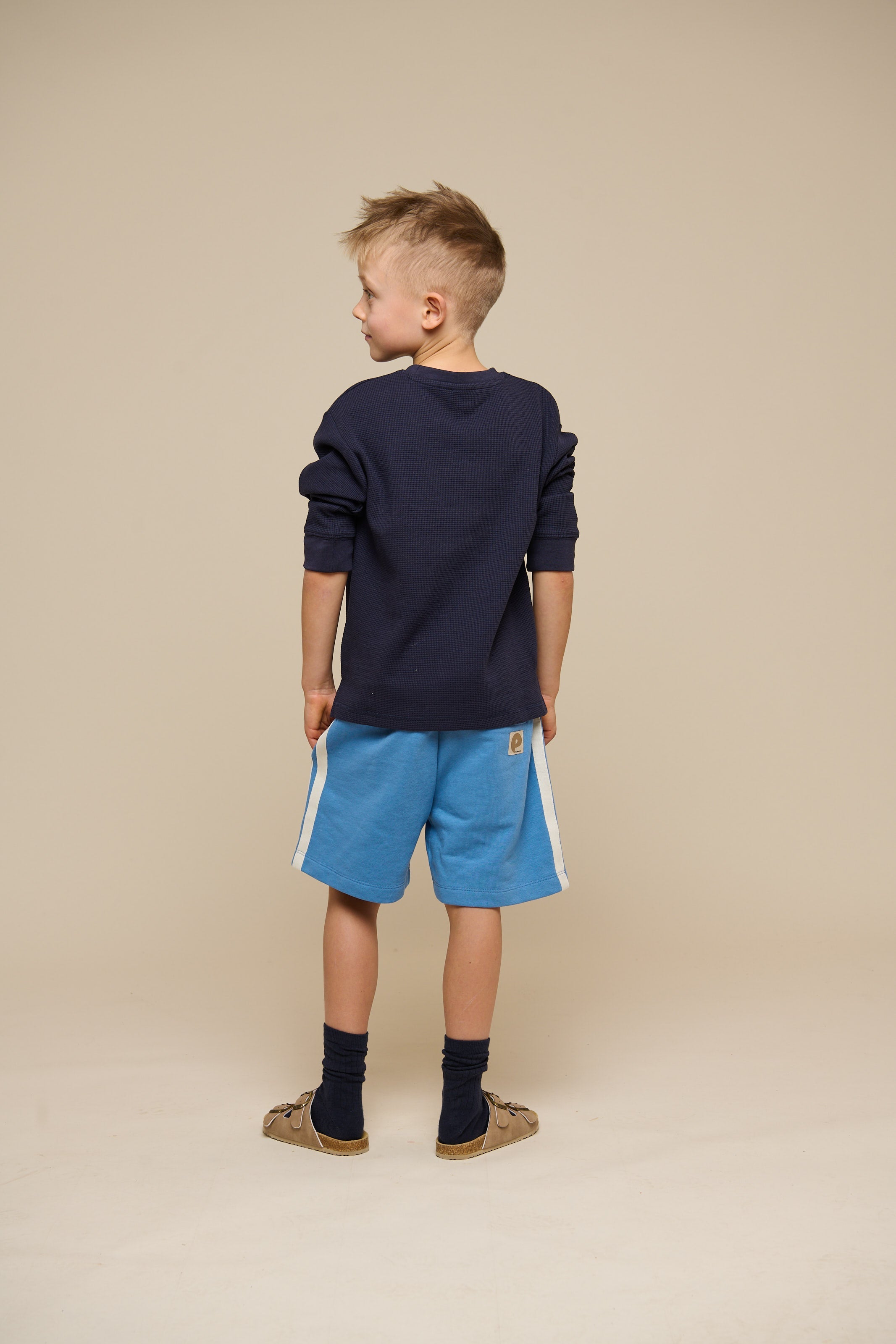 Langærmet T-shirt med struktur - Tween - Navy | 100704 Malthe