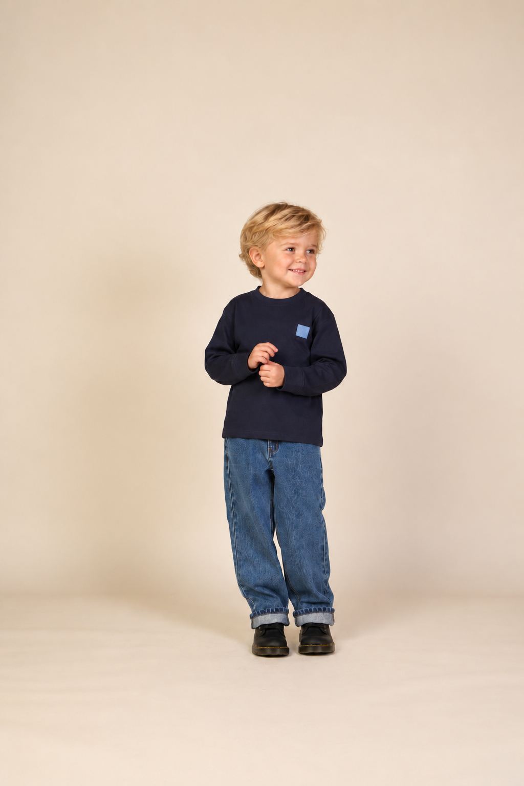 Langærmet T-shirt Kids - Navy | 101705 Kobe