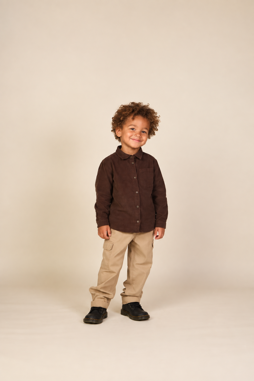 Fløjlsskjorte Kids - Dark Brown | 101655 Jonny