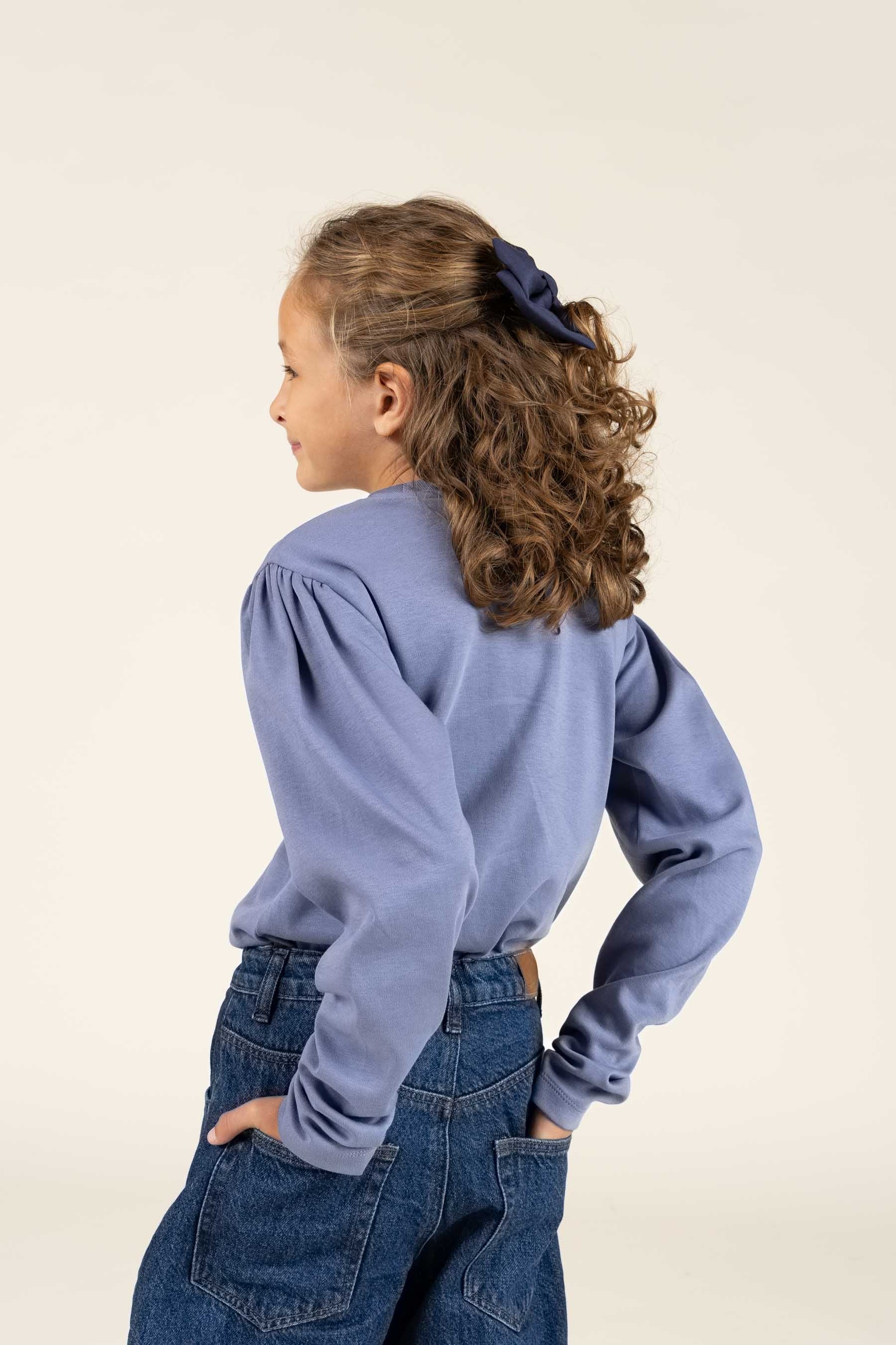Langærmet T-shirt i m. Print - Tween - Blue | 100851 Kendell
