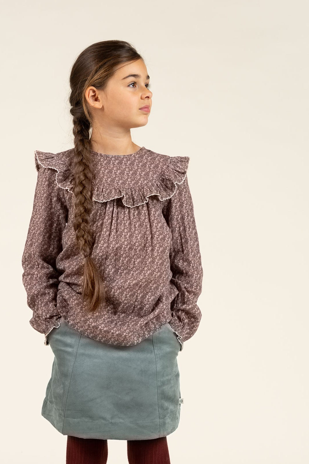 Nederdel i imiteret ruskind - Tween - Dark Green | 100595 Selene