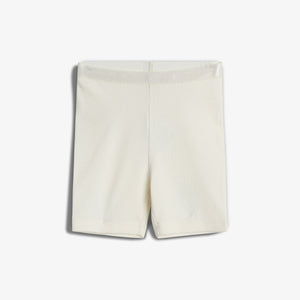 Basic Modal Rib Korte Tights - Off White | 100334 Fiona