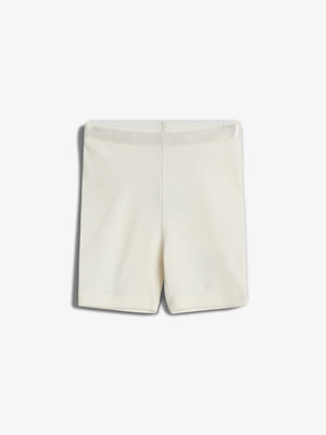 Basic Modal Rib Korte Tights - Off White | 100334 Fiona