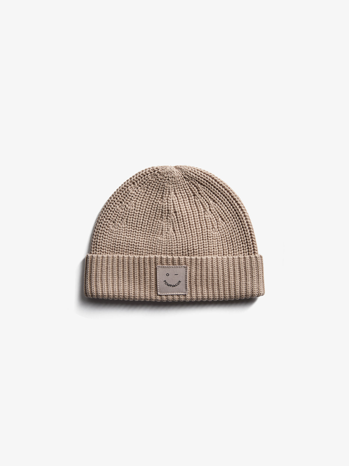Ribbet strikhue - Tweens - Beige