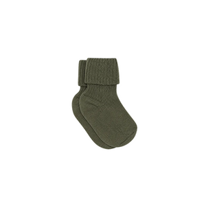 MP Ribstrikkede uldsokker - Kids - Moss Green | 101728 MP 589