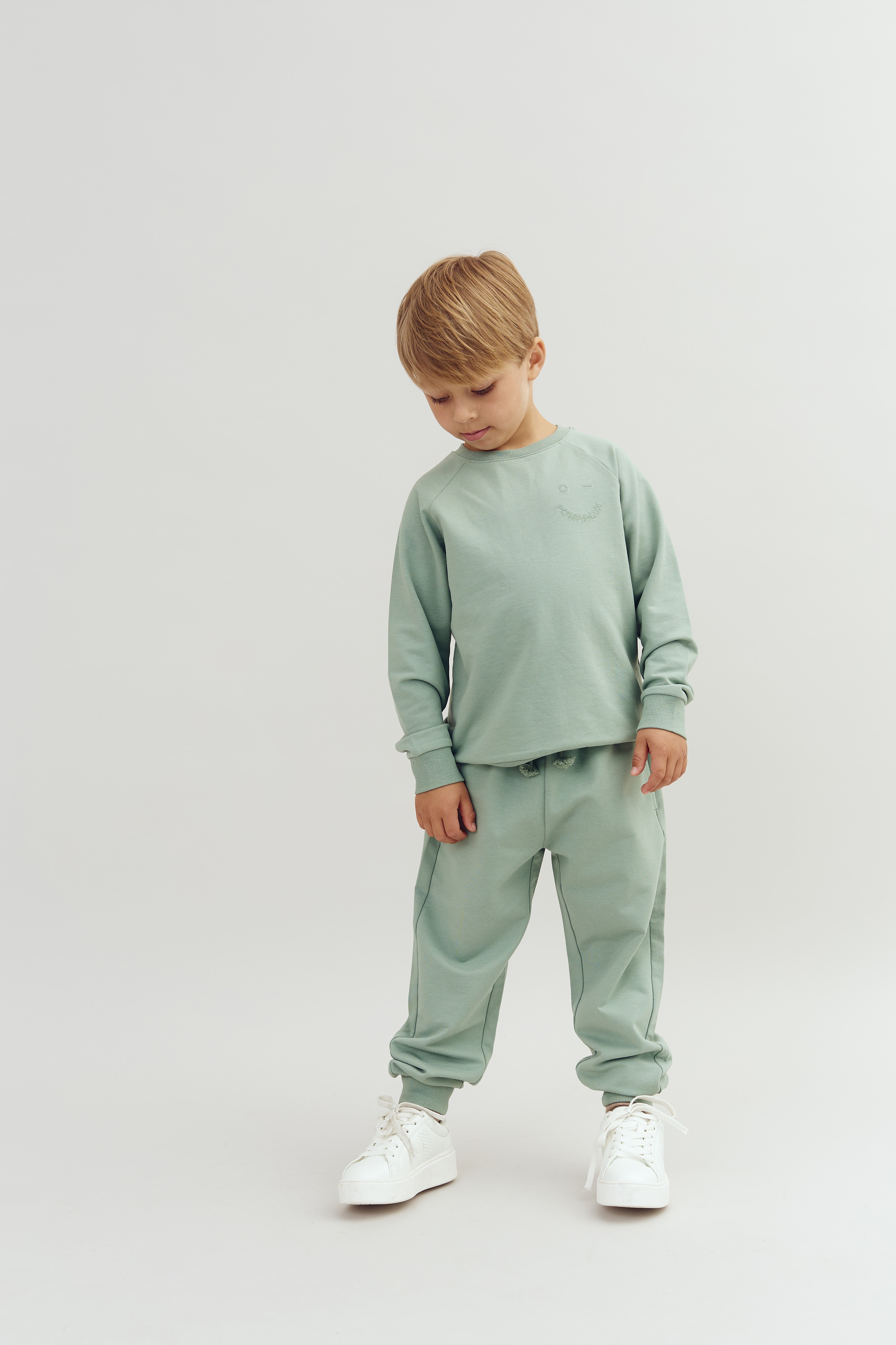 Sweatshirt med rund hals - Grøn | 100204 Ryan