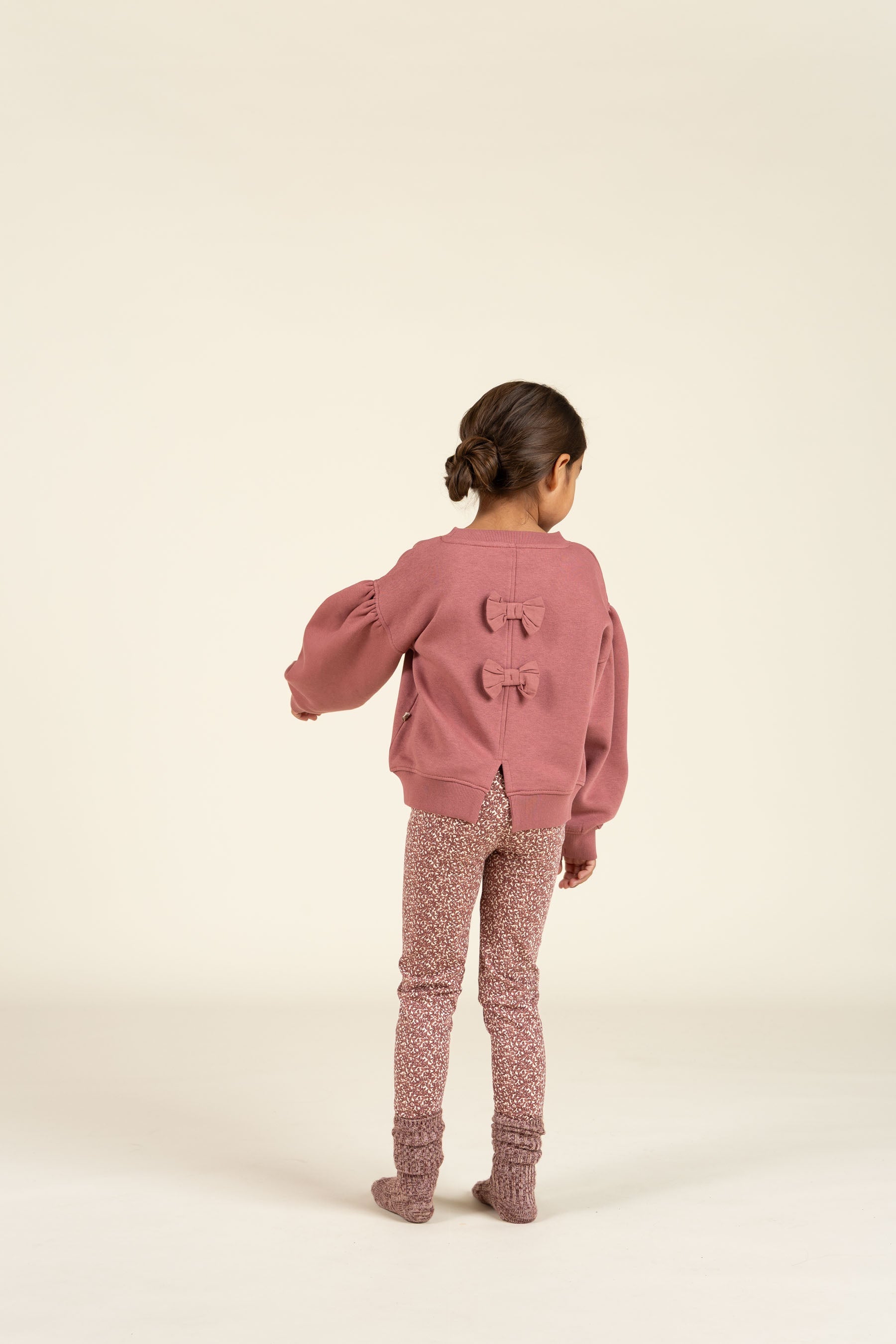 Sweatshirt med sløjfedetaljer - Kids - Vintage Red | 100812 Ruth