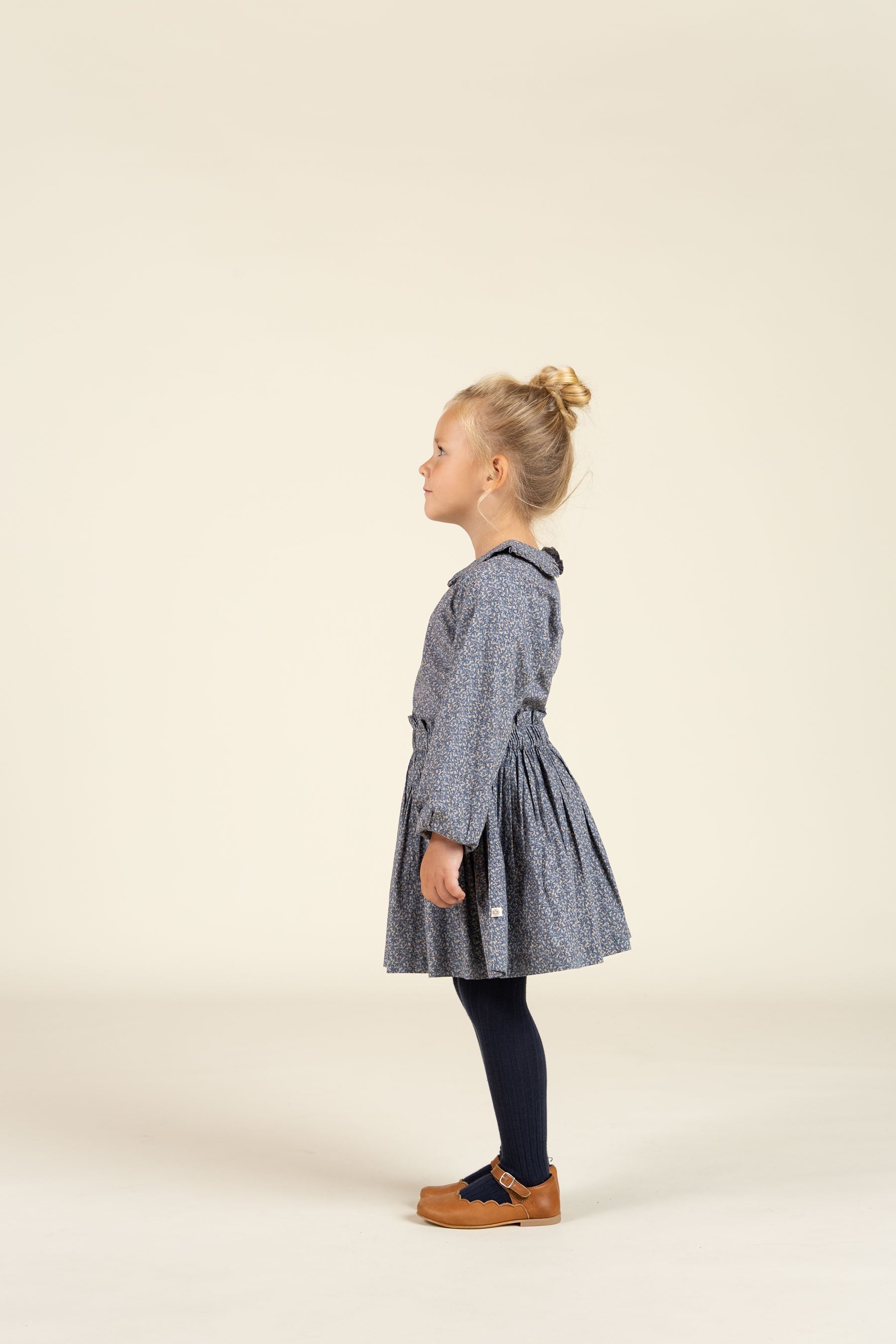 Nederdel i Printet bomulds-poplin - Kids - Blue | 100794 Allie