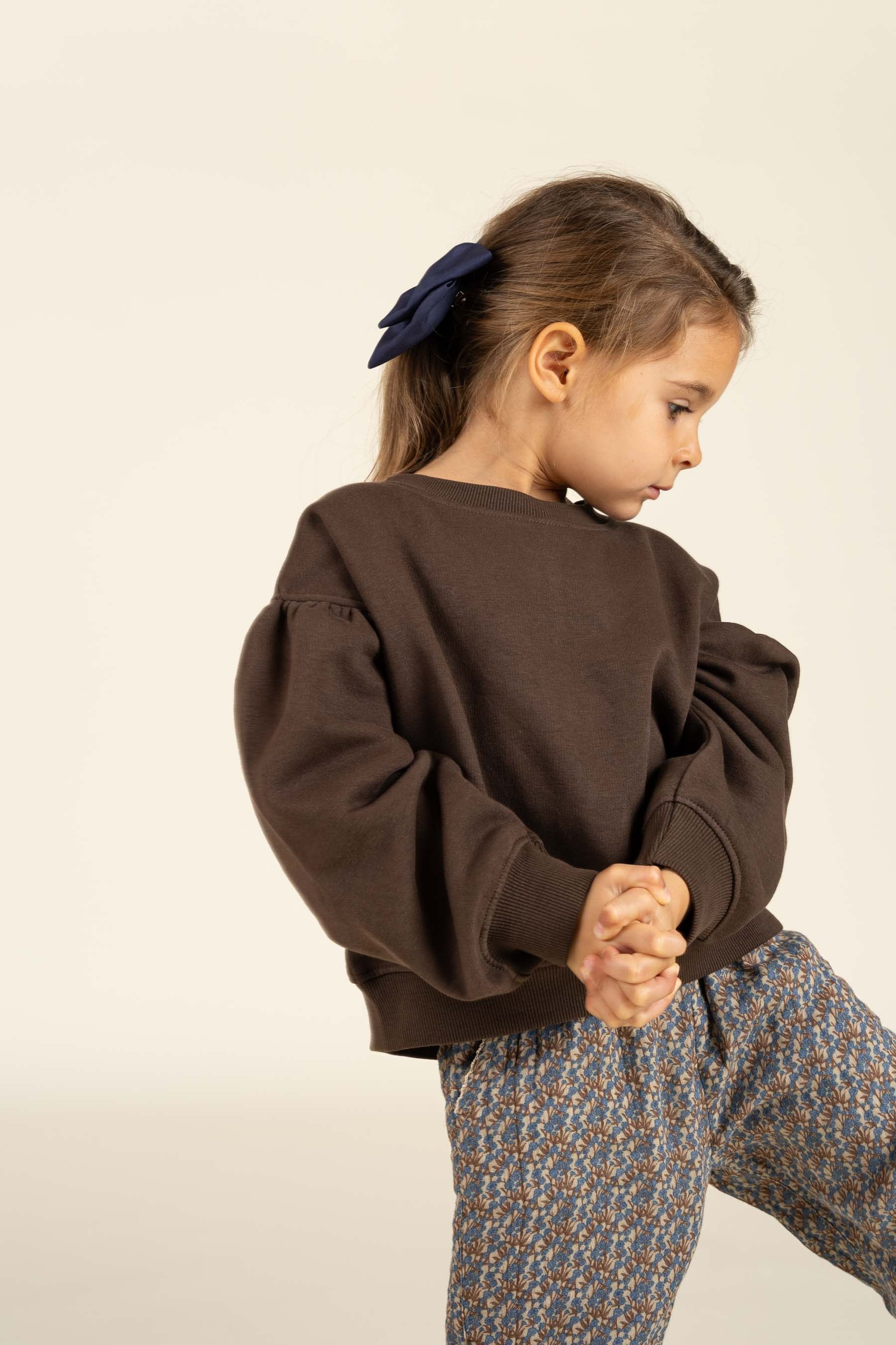 Bukser i Printet Bomuld - Kids - Blue / Brown | 100733 Maggie