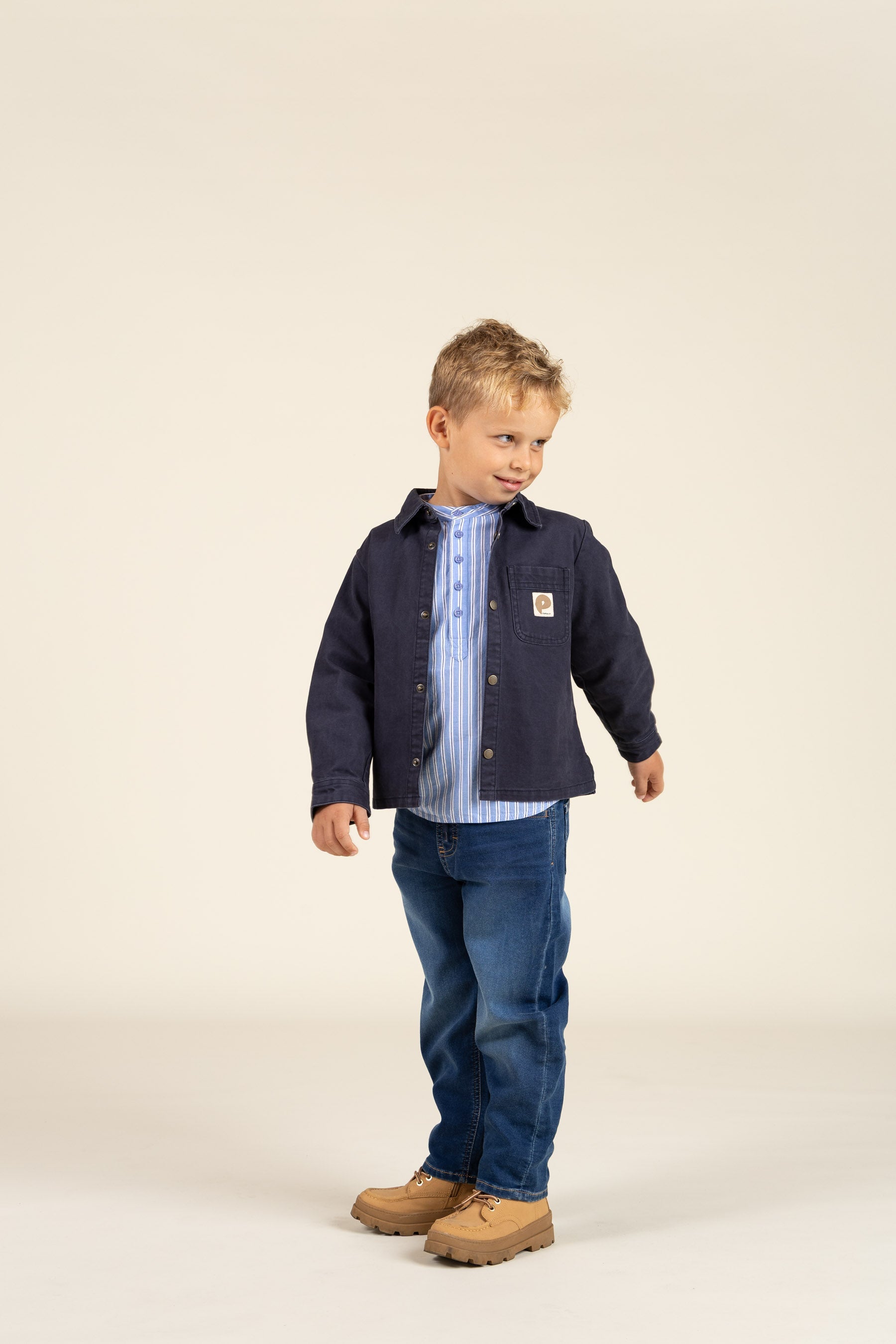 Canvas Overshirt - Kids - Marineblå | 100128 Dereck