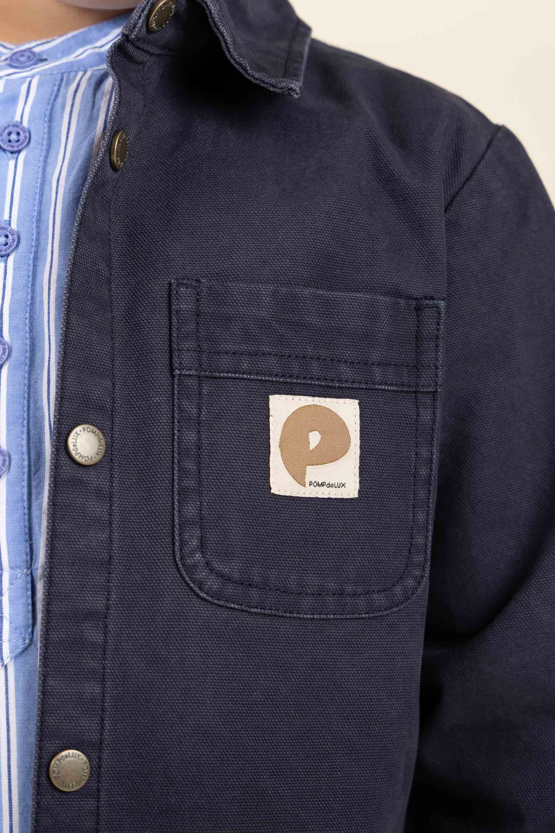 Canvas Overshirt - Kids - Marineblå | 100128 Dereck