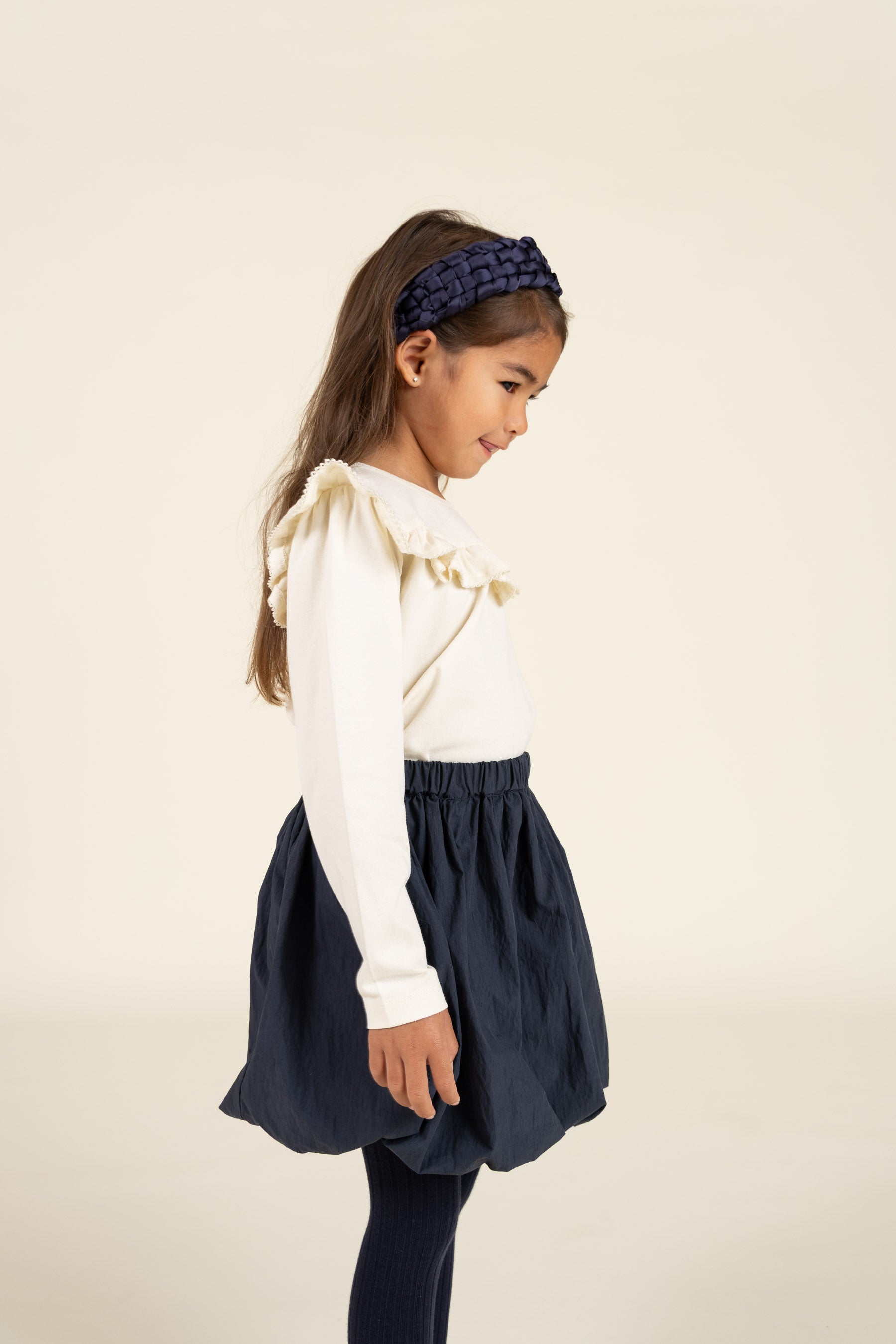 Jersey-bluse med flæser - Kids - Off White | 100862 Talia