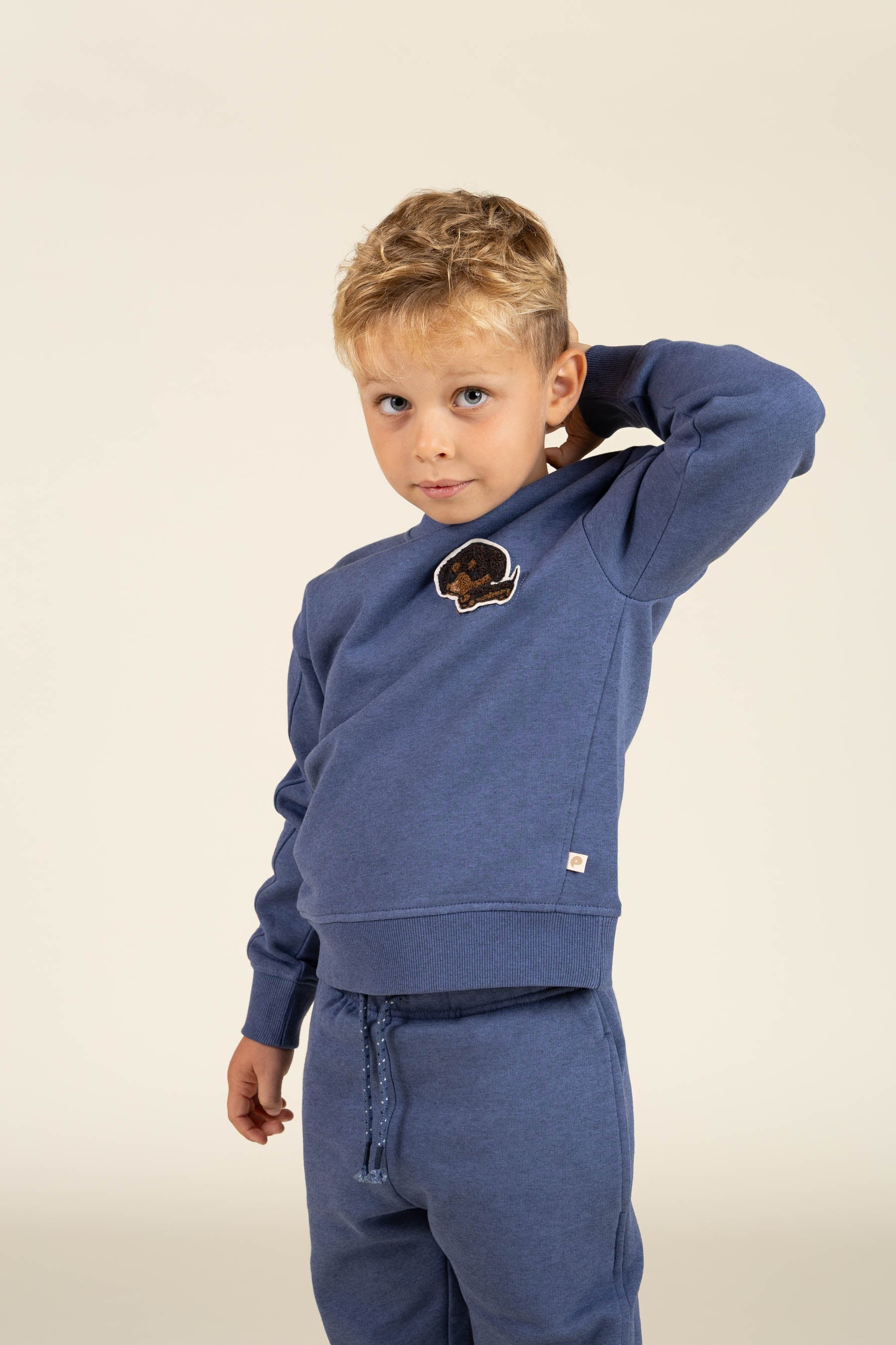 Sweat Pant - Kids - Indigo Blue Melange | 100894 Justin