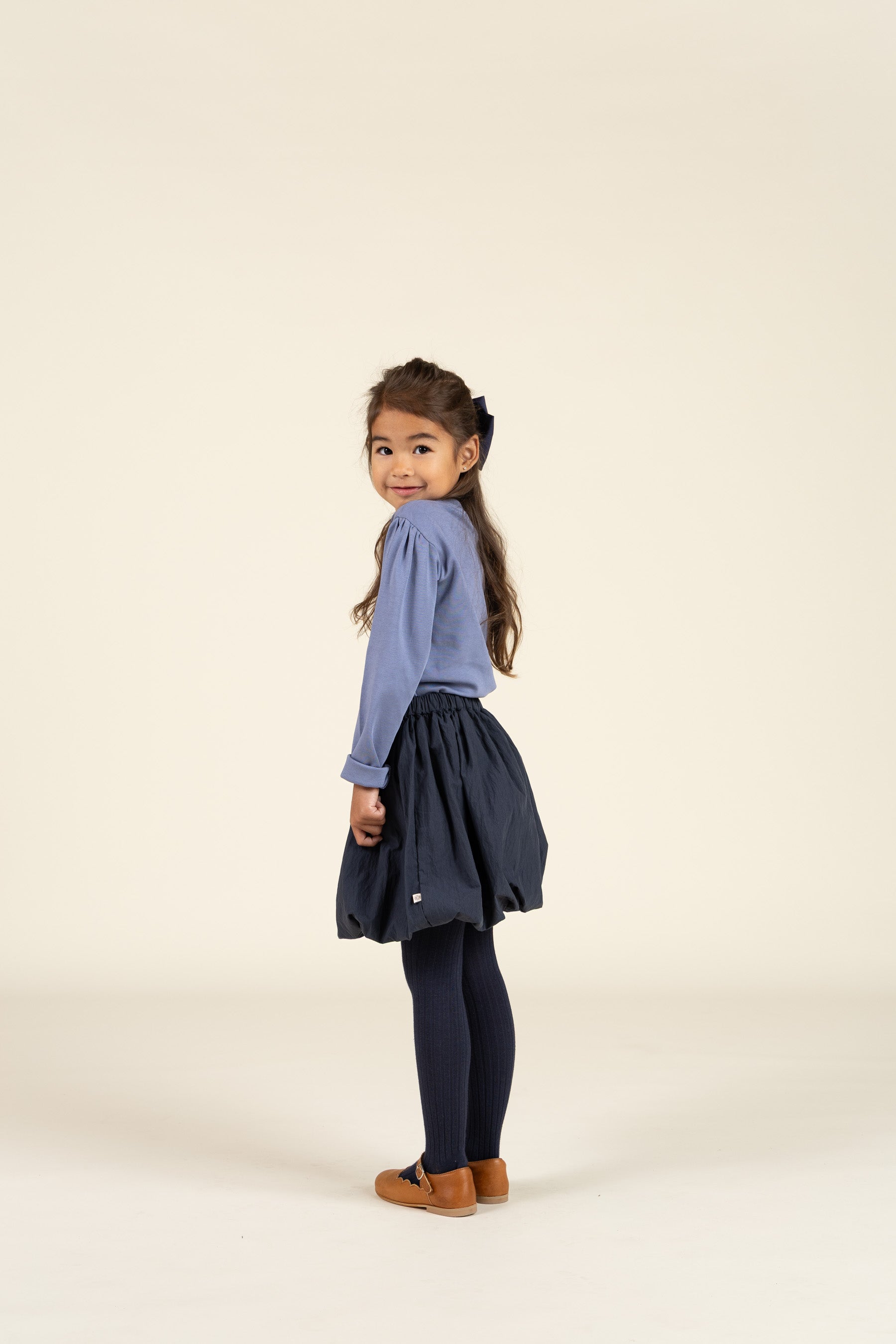 Langærmet T-shirt med Print - Kids - Blue | 100850 Kendell