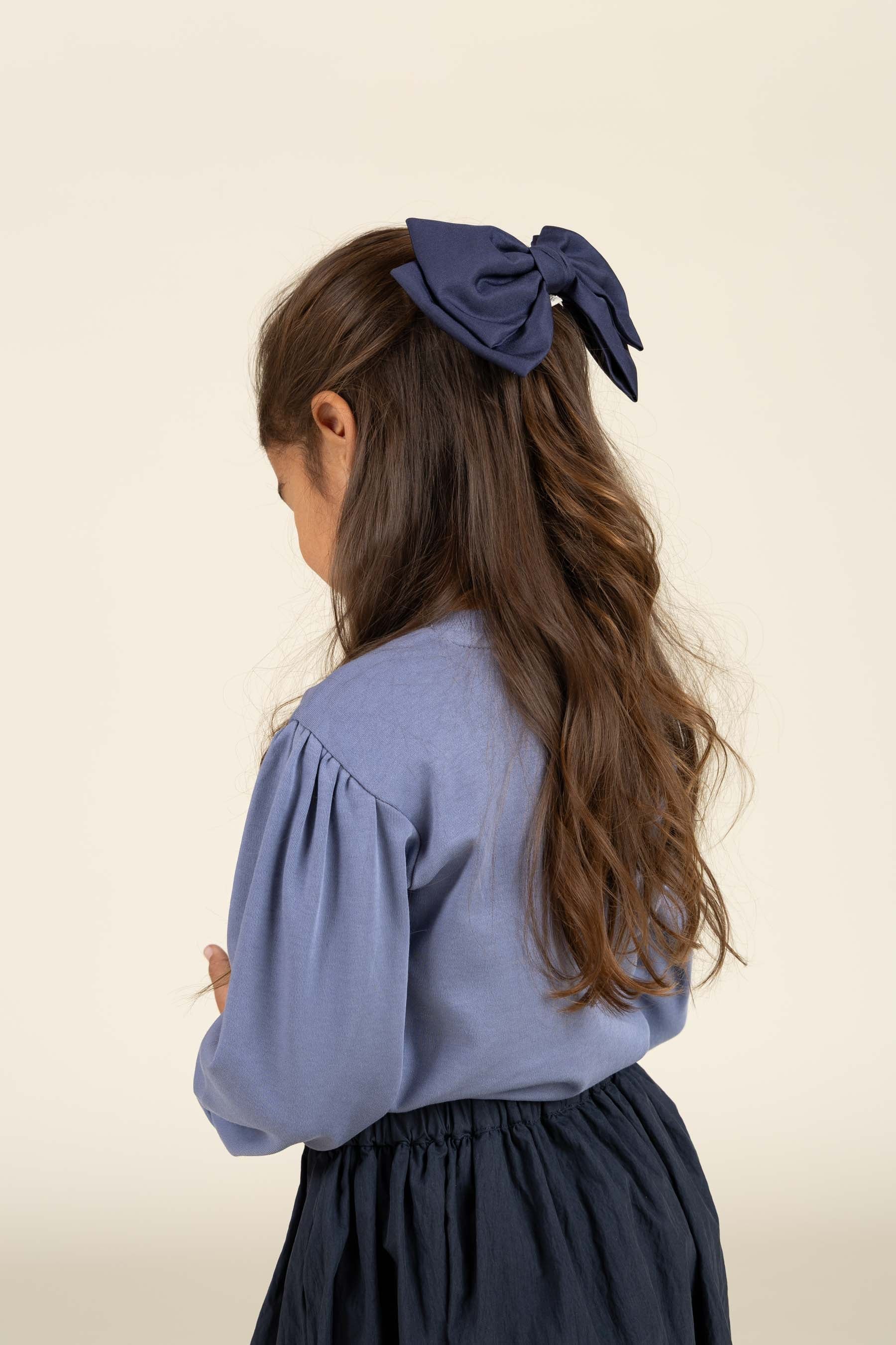 Langærmet T-shirt med Print - Kids - Blue | 100850 Kendell