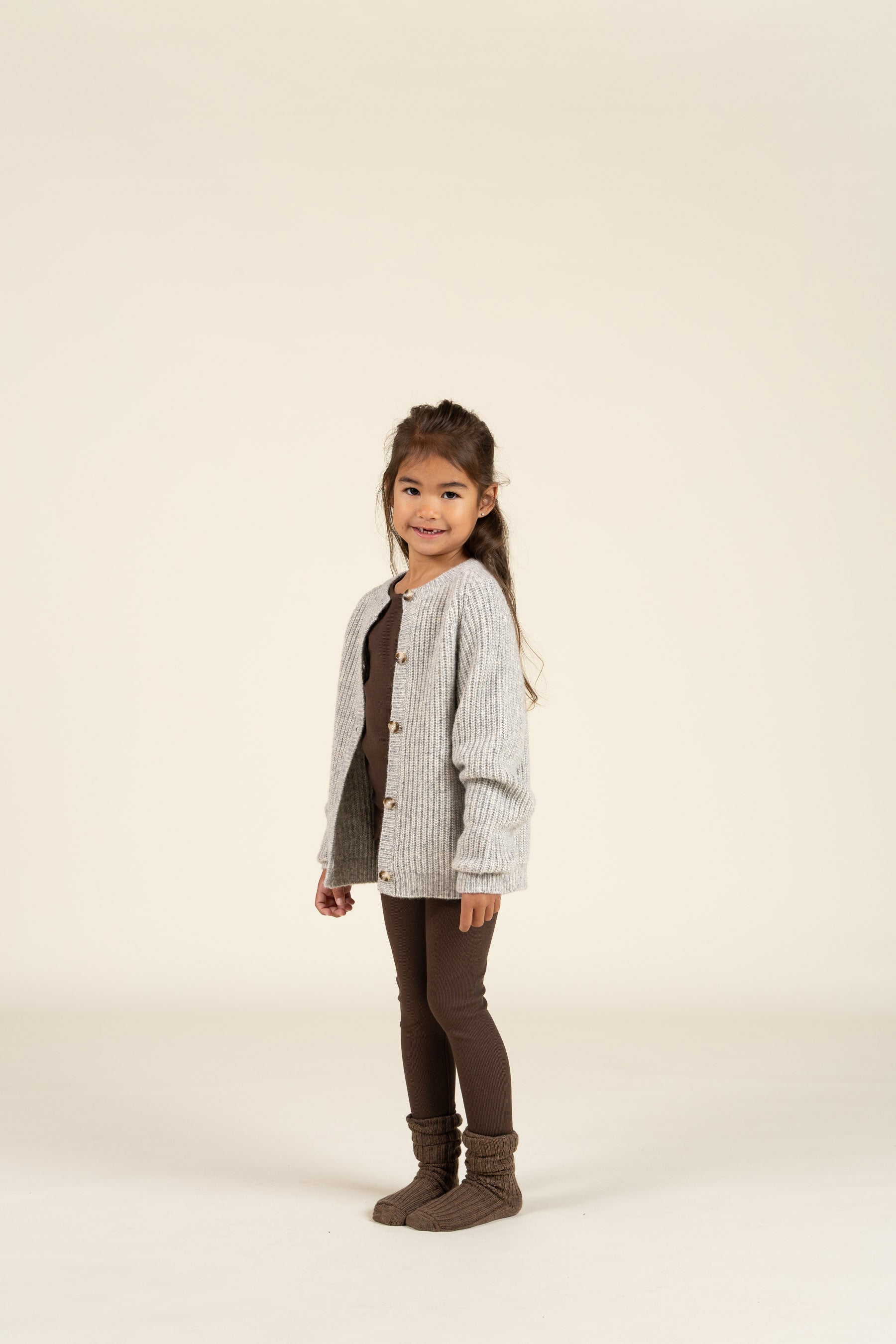 Rib-leggings i Modal - Kids - Chocolate | 100584 Mia