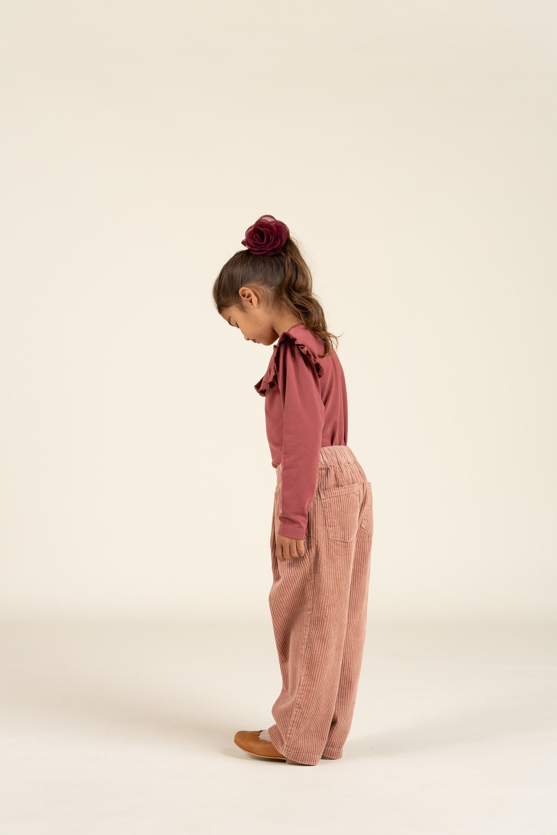 Bløde Pull-On Fløjlsbukser - Kids - Rose | 100620 Margot
