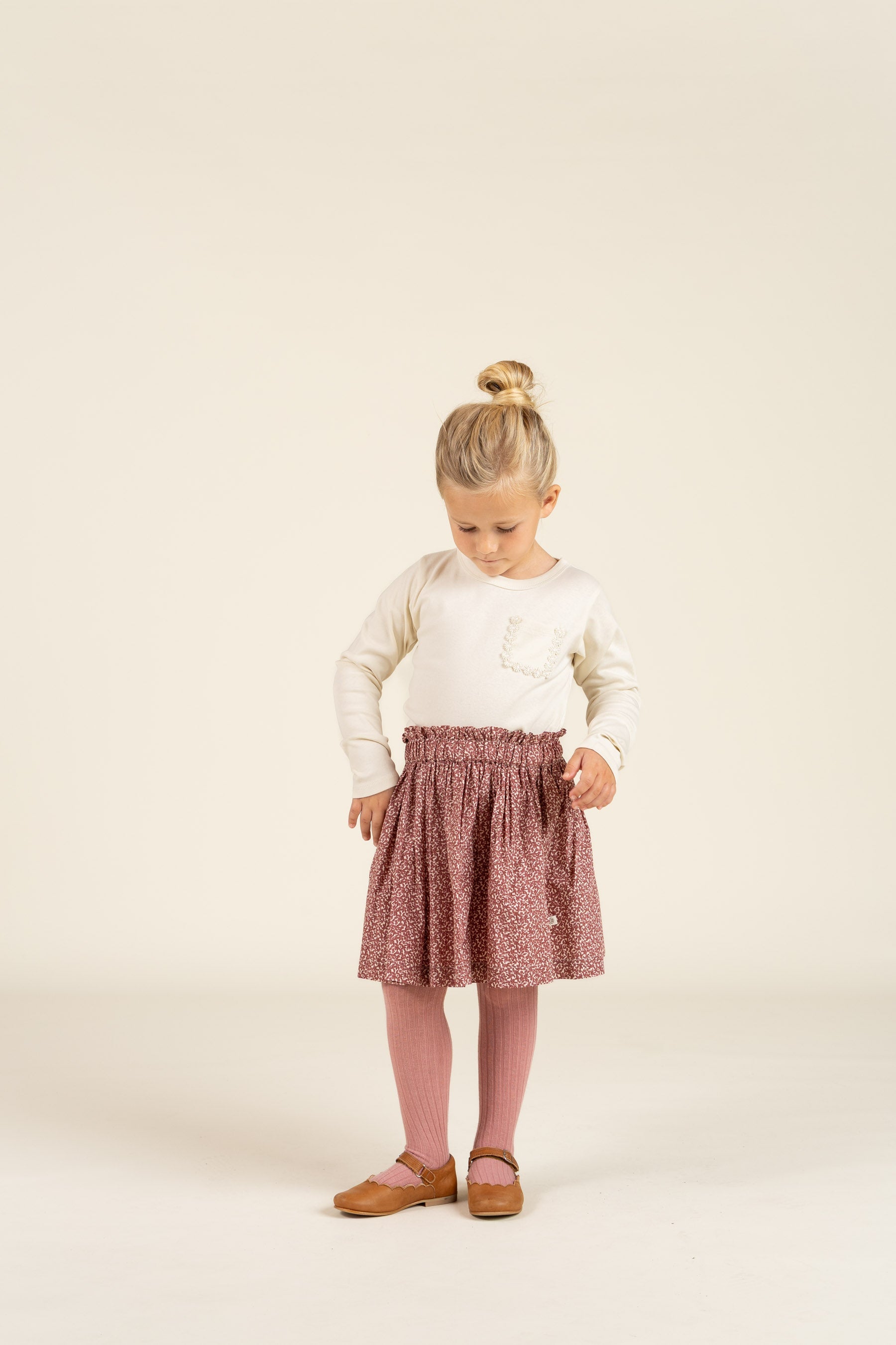 Langærmet T-shirt med brystlomme - Kids - Off White | 100872 Sienna
