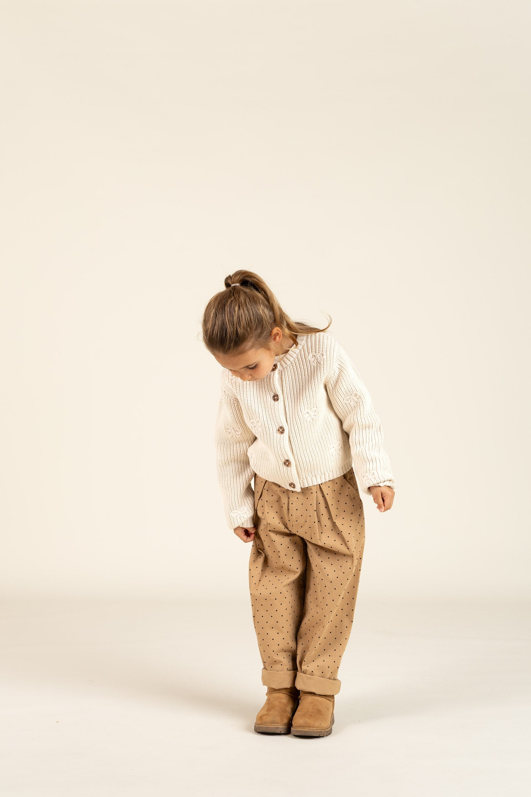 Twill-Bukser med prikker - Kids - Beige | 100614 Iris