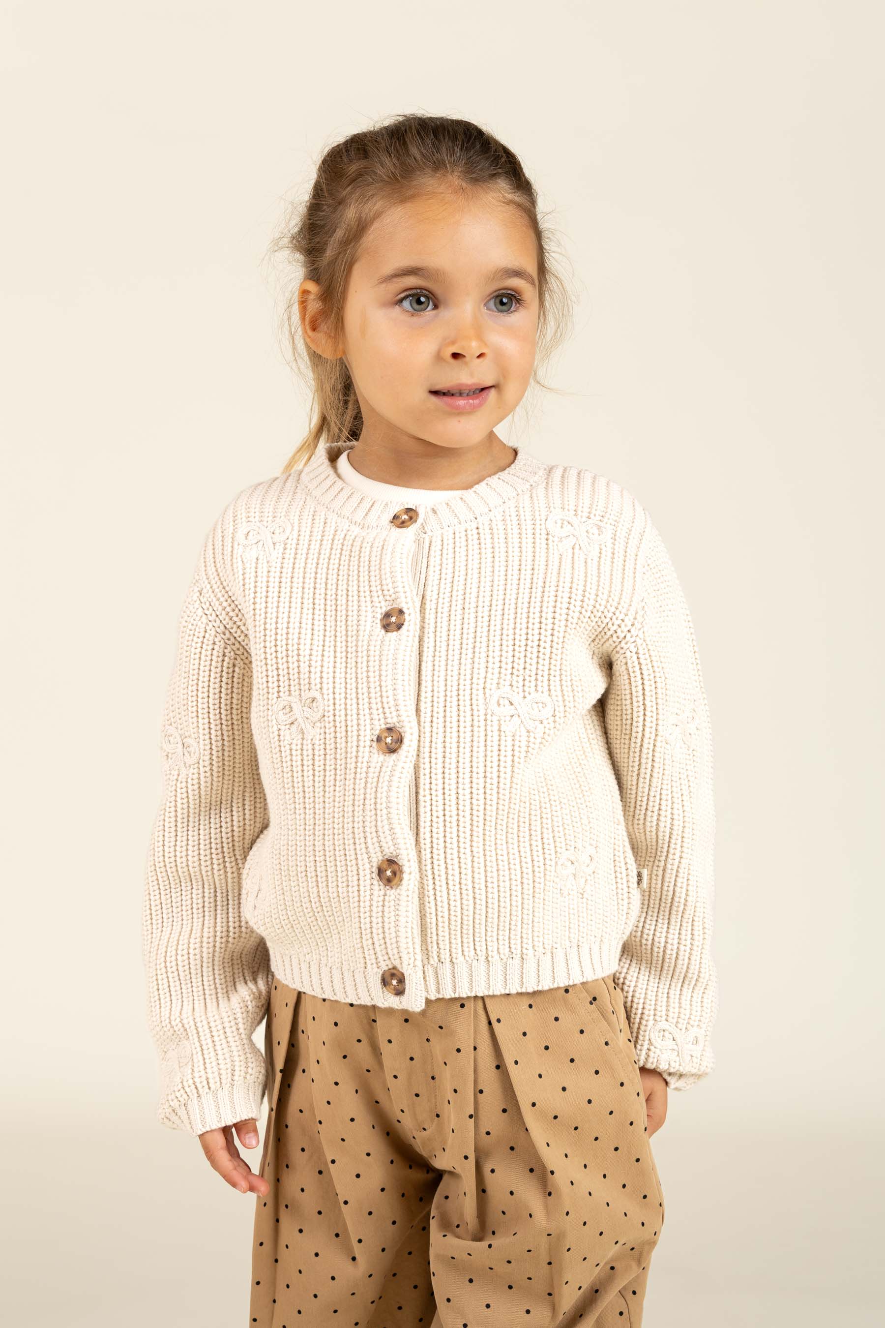 Twill-Bukser med prikker - Kids - Beige | 100614 Iris
