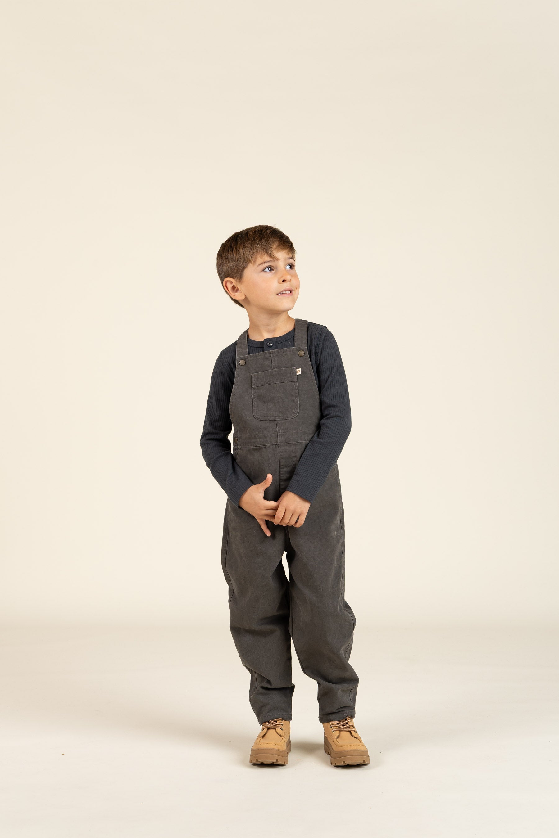 Canvas Overalls - Kids - Mørkegrå | 100121 Dereck