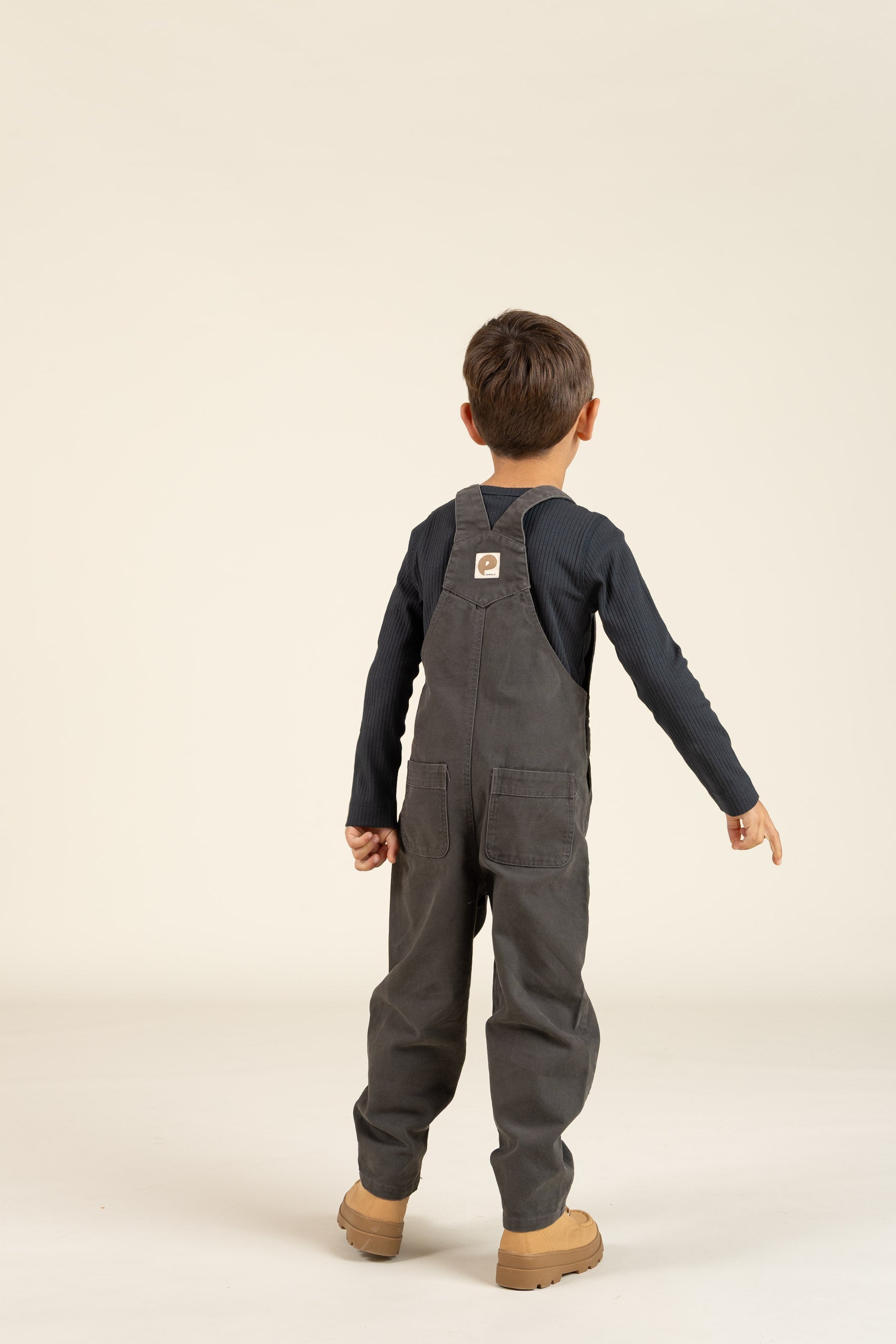 Canvas Overalls - Kids - Mørkegrå | 100121 Dereck