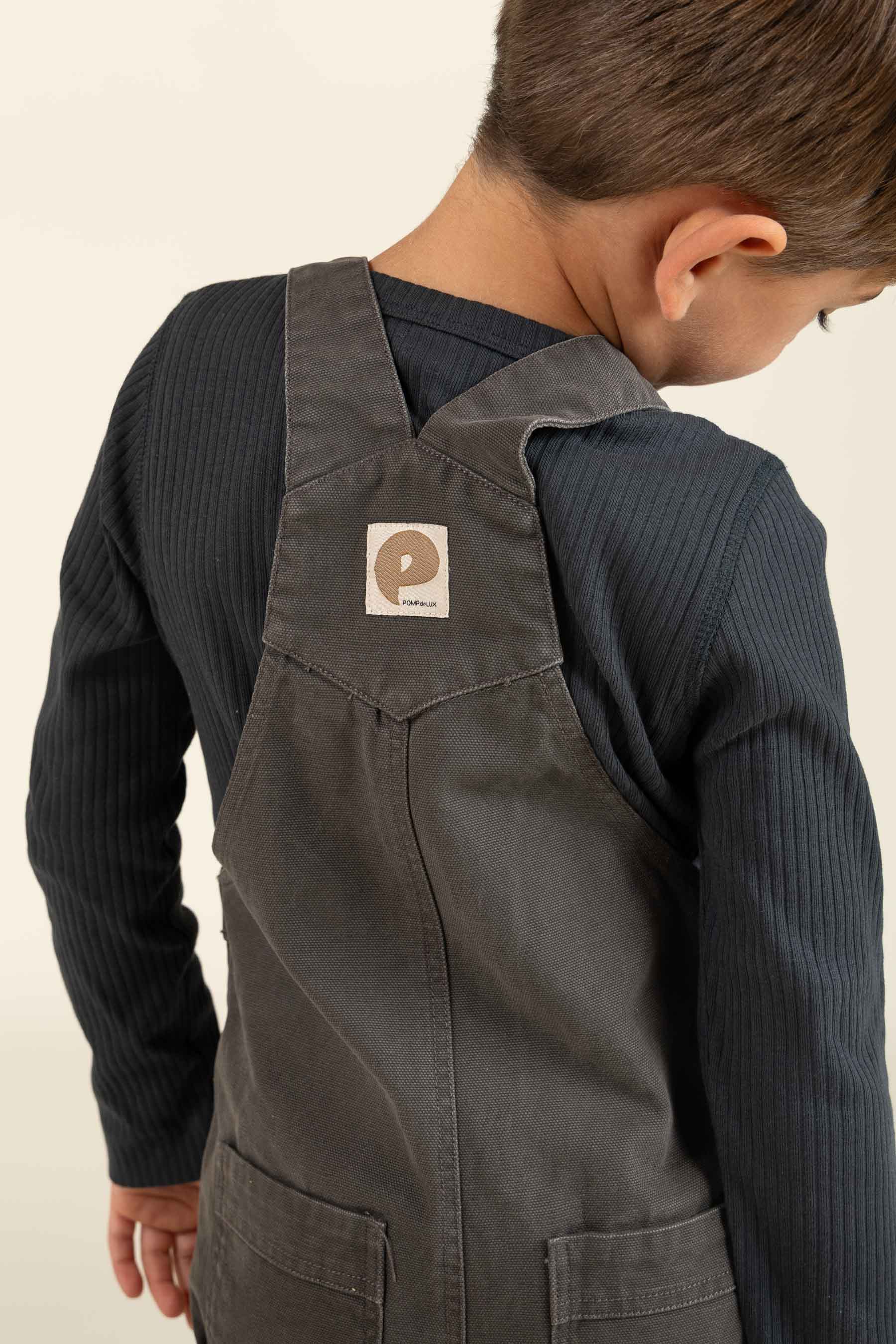 Canvas Overalls - Kids - Mørkegrå | 100121 Dereck