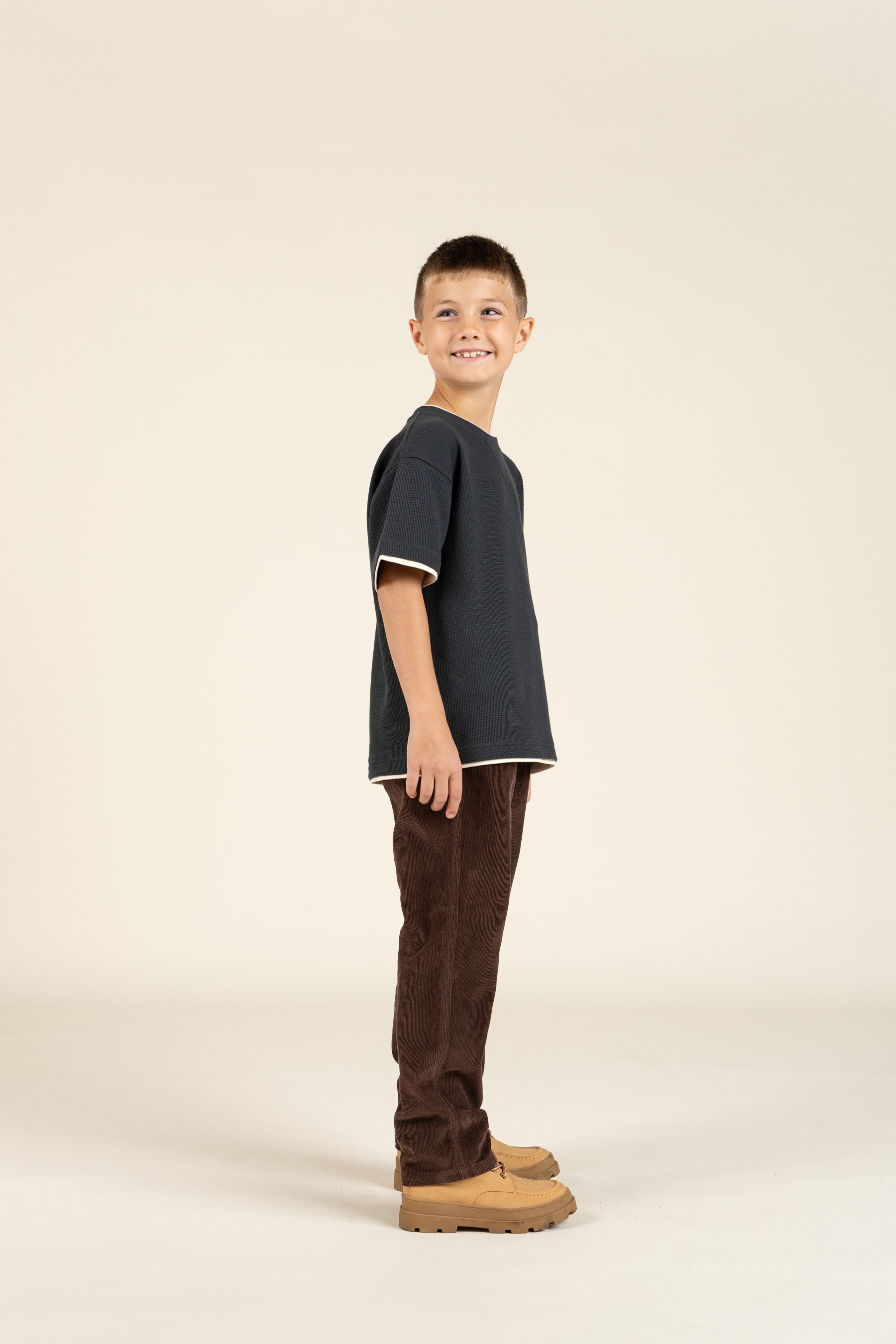 Kortærmet T-shirt med struktur - Tween - Forest Green | 100714 Malthe