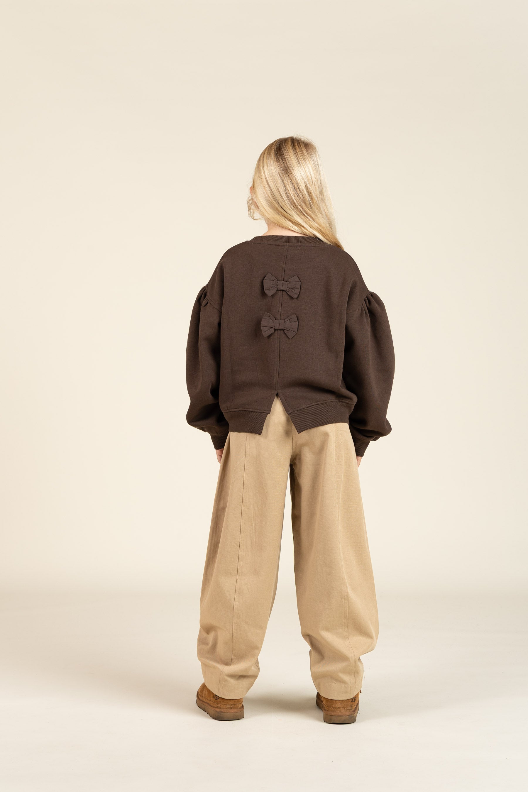 Barrel-leg bukser i Tencel - Tween - Beige | 100135 Asta