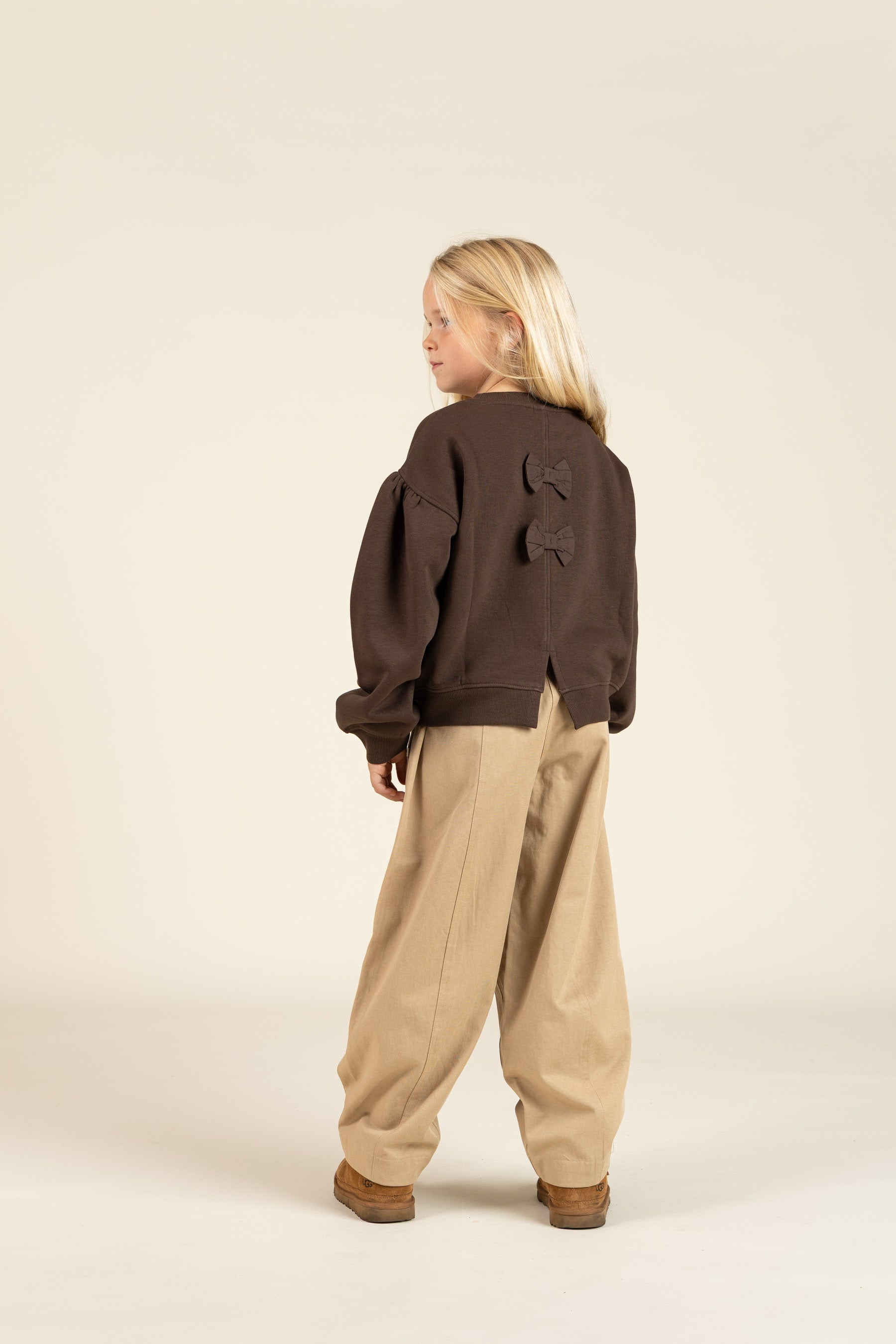 Sweatshirt med sløjfedetaljer - Tween - Chocolate | 100815 Ruth