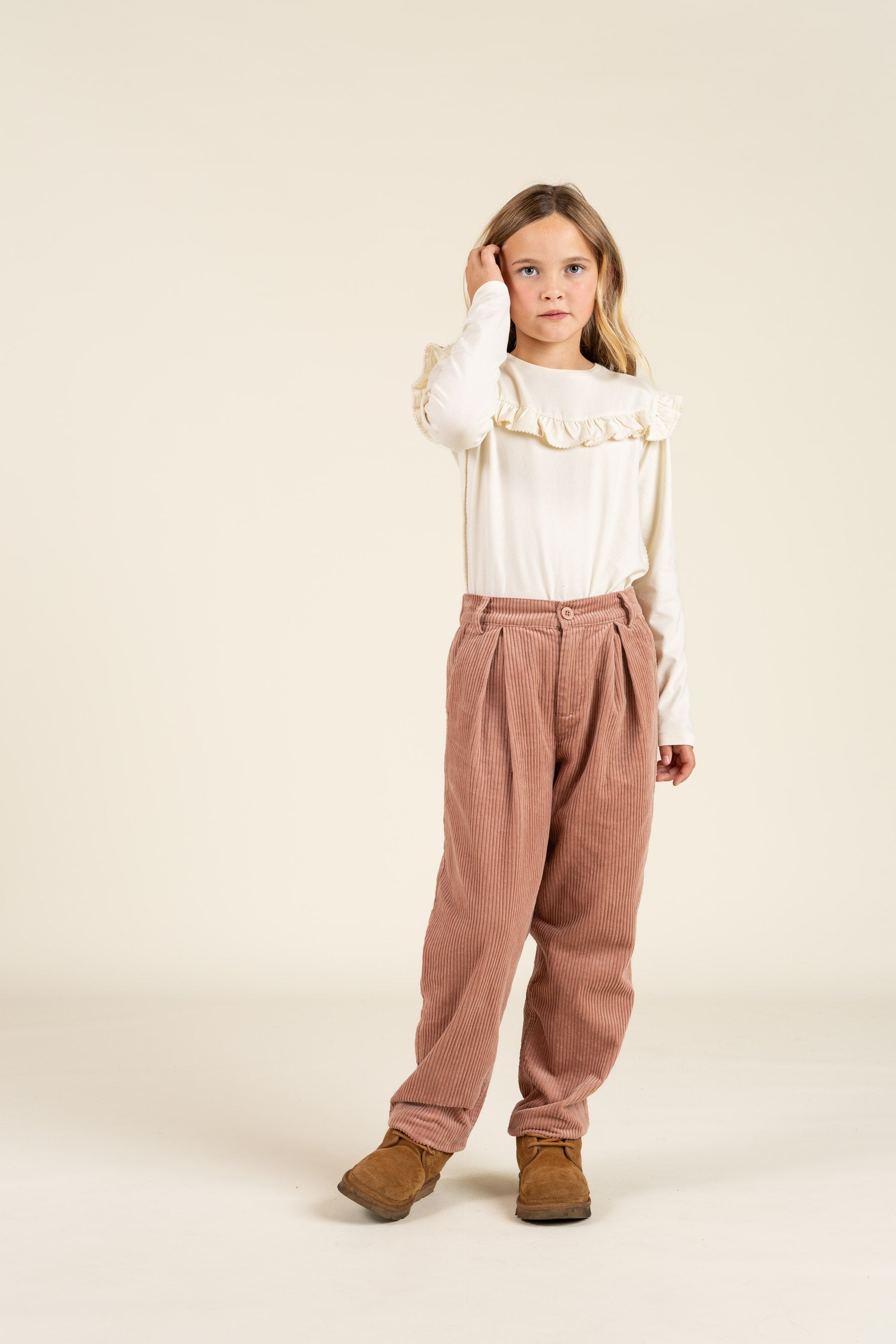 Bløde Fløjlsbukser - Tween - Rose | 100618 Margot