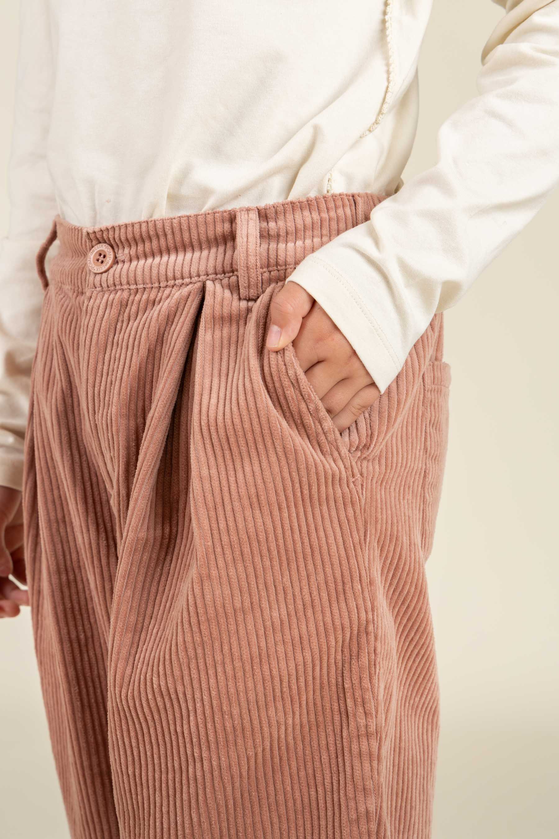 Bløde Fløjlsbukser - Tween - Rose | 100618 Margot